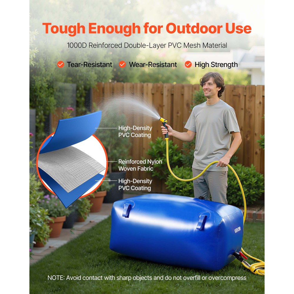 Κύστη αποθήκευσης νερού VEVOR 240L μεγάλης χωρητικότητας, τσάντα νερού, φορητό & πτυσσόμενο δοχείο μαλακού νερού, στεγανή & ανθεκτική σε σχίσιμο δεξαμενή αποθήκευσης νερού έκτακτης ανάγκης από PVC για τροχόσπιτα & εξωτερική χρήση Κύστη αποθήκευσης νερού VEVOR 240L μεγάλης χωρητικότητας, τσάντα νερού, φορητό & πτυσσόμενο δοχείο μαλακού νερού, στεγανή & ανθεκτική σε σχίσιμο δεξαμενή αποθήκευσης νερού έκτακτης ανάγκης από PVC για τροχόσπιτα & εξωτερική χρήση