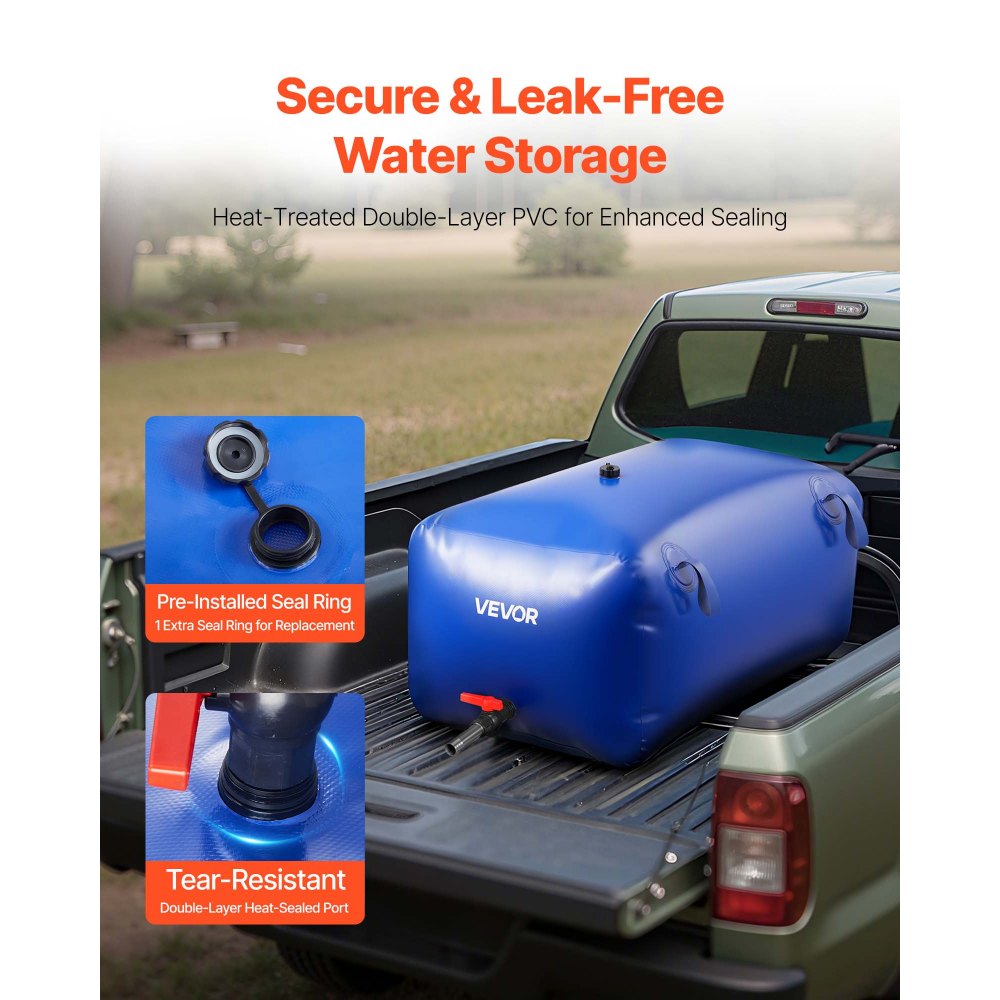 Κύστη αποθήκευσης νερού VEVOR 240L μεγάλης χωρητικότητας, τσάντα νερού, φορητό & πτυσσόμενο δοχείο μαλακού νερού, στεγανή & ανθεκτική σε σχίσιμο δεξαμενή αποθήκευσης νερού έκτακτης ανάγκης από PVC για τροχόσπιτα & εξωτερική χρήση Κύστη αποθήκευσης νερού VEVOR 240L μεγάλης χωρητικότητας, τσάντα νερού, φορητό & πτυσσόμενο δοχείο μαλακού νερού, στεγανή & ανθεκτική σε σχίσιμο δεξαμενή αποθήκευσης νερού έκτακτης ανάγκης από PVC για τροχόσπιτα & εξωτερική χρήση
