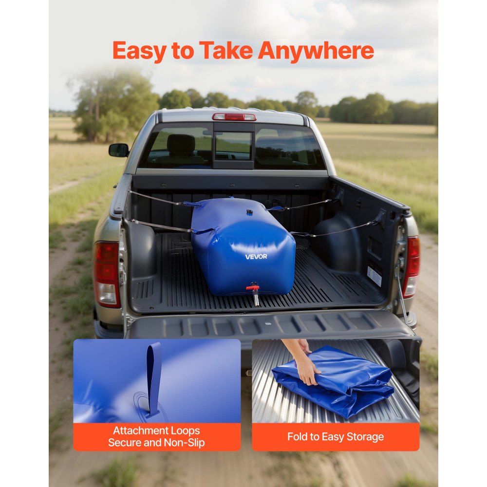 Κύστη αποθήκευσης νερού VEVOR 240L μεγάλης χωρητικότητας, τσάντα νερού, φορητό & πτυσσόμενο δοχείο μαλακού νερού, στεγανή & ανθεκτική σε σχίσιμο δεξαμενή αποθήκευσης νερού έκτακτης ανάγκης από PVC για τροχόσπιτα & εξωτερική χρήση Κύστη αποθήκευσης νερού VEVOR 240L μεγάλης χωρητικότητας, τσάντα νερού, φορητό & πτυσσόμενο δοχείο μαλακού νερού, στεγανή & ανθεκτική σε σχίσιμο δεξαμενή αποθήκευσης νερού έκτακτης ανάγκης από PVC για τροχόσπιτα & εξωτερική χρήση