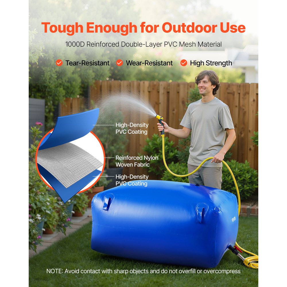 Κύστη αποθήκευσης νερού VEVOR 400L μεγάλης χωρητικότητας, τσάντα νερού, φορητό & πτυσσόμενο δοχείο μαλακού νερού, στεγανή & ανθεκτική σε σχίσιμο δεξαμενή αποθήκευσης νερού έκτακτης ανάγκης από PVC για τροχόσπιτα & εξωτερική χρήση Κύστη αποθήκευσης νερού VEVOR 400L μεγάλης χωρητικότητας, τσάντα νερού, φορητό & πτυσσόμενο δοχείο μαλακού νερού, στεγανή & ανθεκτική σε σχίσιμο δεξαμενή αποθήκευσης νερού έκτακτης ανάγκης από PVC για τροχόσπιτα & εξωτερική χρήση