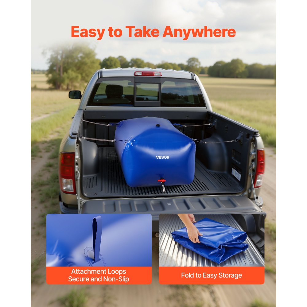 Κύστη αποθήκευσης νερού VEVOR 400L μεγάλης χωρητικότητας, τσάντα νερού, φορητό & πτυσσόμενο δοχείο μαλακού νερού, στεγανή & ανθεκτική σε σχίσιμο δεξαμενή αποθήκευσης νερού έκτακτης ανάγκης από PVC για τροχόσπιτα & εξωτερική χρήση Κύστη αποθήκευσης νερού VEVOR 400L μεγάλης χωρητικότητας, τσάντα νερού, φορητό & πτυσσόμενο δοχείο μαλακού νερού, στεγανή & ανθεκτική σε σχίσιμο δεξαμενή αποθήκευσης νερού έκτακτης ανάγκης από PVC για τροχόσπιτα & εξωτερική χρήση