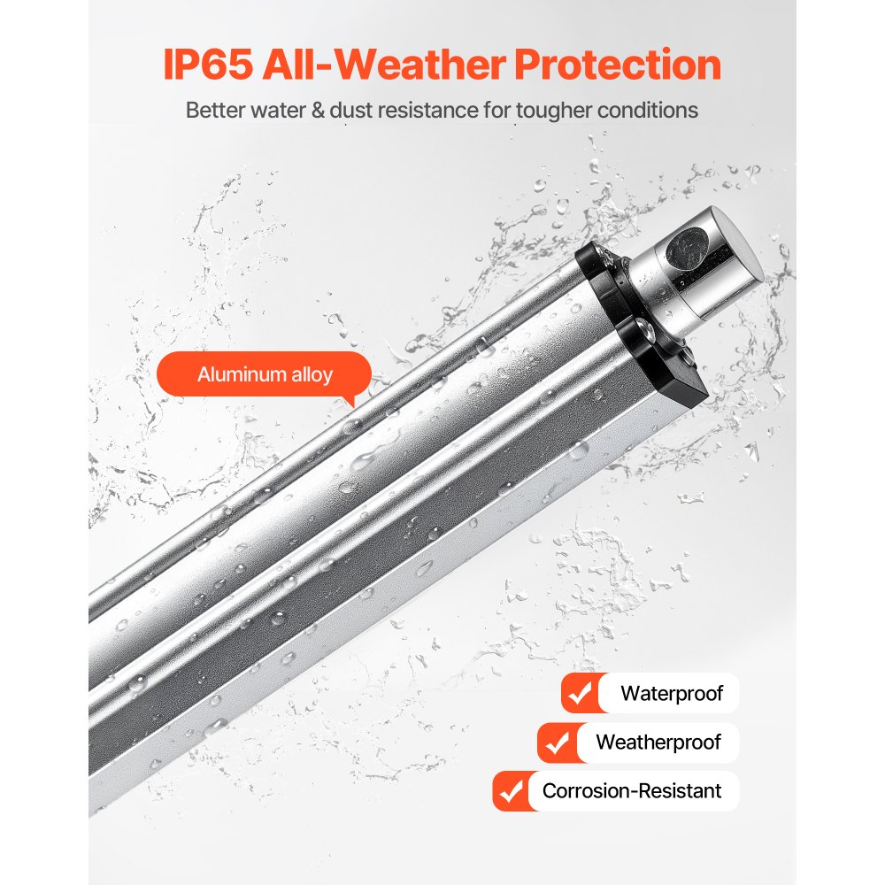 Γραμμικός Ενεργοποιητής VEVOR 12V, Διαδρομή 203,2 mm IP65 Αδιάβροχος Γραμμικός Ενεργοποιητής, Ενεργοποιητές Κίνησης 675lbs/3000N 0,2"/s με Βάση Τοποθέτησης για Ηλιακούς Ιχνηλάτες, Βιομηχανικά Μηχανήματα, Ανοιχτήρι Πόρτας Γραμμικός Ενεργοποιητής VEVOR 12V, Διαδρομή 203,2 mm IP65 Αδιάβροχος Γραμμικός Ενεργοποιητής, Ενεργοποιητές Κίνησης 675lbs/3000N 0,2"/s με Βάση Τοποθέτησης για Ηλιακούς Ιχνηλάτες, Βιομηχανικά Μηχανήματα, Ανοιχτήρι Πόρτας