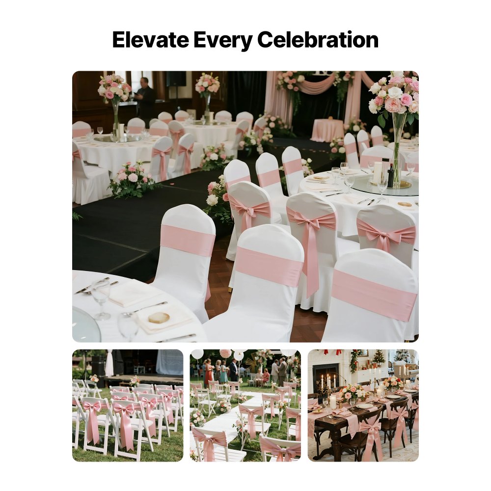 VEVOR Σατέν Καρέκλα με Φιόγκους, 100 τεμάχια Κορδέλα Καρέκλας με Δέσιμο Πίσω, 7 x 108 ίντσες, Διακόσμηση Γαμήλιας Δεξίωσης σε Ροζ Χρυσό, για Γαμήλια Τελετή, Baby Shower, Πάρτι, Εκδηλώσεις, Διακόσμηση Καλύμματος Καρέκλας, Διακόσμηση VEVOR Σατέν Καρέκλα με Φιόγκους, 100 τεμάχια Κορδέλα Καρέκλας με Δέσιμο Πίσω, 7 x 108 ίντσες, Διακόσμηση Γαμήλιας Δεξίωσης σε Ροζ Χρυσό, για Γαμήλια Τελετή, Baby Shower, Πάρτι, Εκδηλώσεις, Διακόσμηση Καλύμματος Καρέκλας, Διακόσμηση