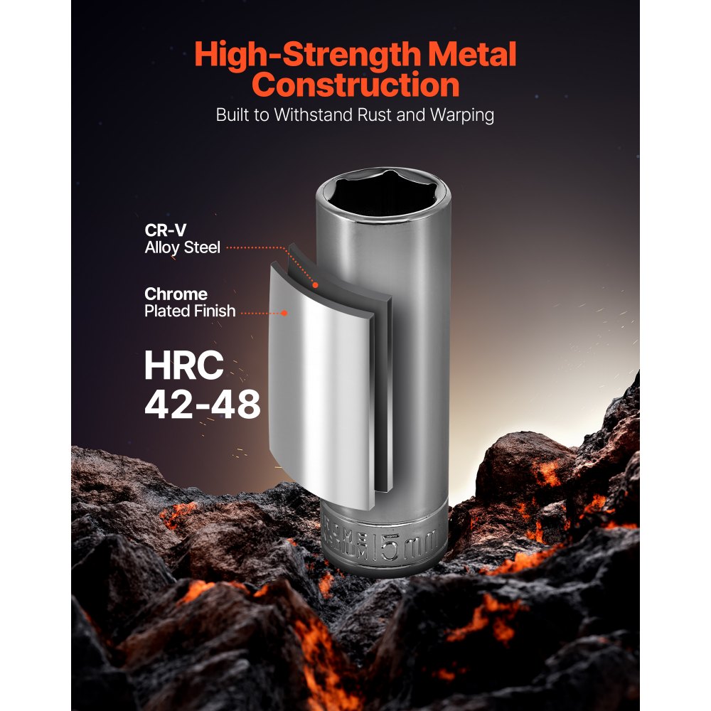 Σετ καρυδάκια VEVOR, 104 τεμάχια, Σετ εργαλείων καρυδάκια 9,5 mm, Μετρικό μέγεθος από 6 έως 24 mm, Βαθύ και τυπικό, Κιτ εργαλείων μηχανικού με θήκη αποθήκευσης, Επιχρωμιωμένο κράμα χάλυβα CR-V, για επισκευή αυτοκινήτων Σετ καρυδάκια VEVOR, 104 τεμάχια, Σετ εργαλείων καρυδάκια 9,5 mm, Μετρικό μέγεθος από 6 έως 24 mm, Βαθύ και τυπικό, Κιτ εργαλείων μηχανικού με θήκη αποθήκευσης, Επιχρωμιωμένο κράμα χάλυβα CR-V, για επισκευή αυτοκινήτων