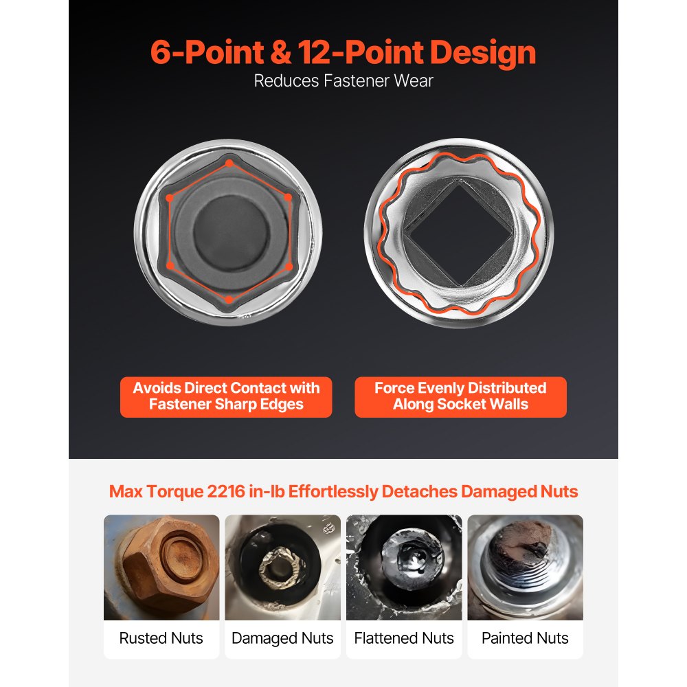 Σετ καρυδάκια VEVOR, 104 τεμάχια, Σετ εργαλείων καρυδάκια 9,5 mm, Μετρικό μέγεθος από 6 έως 24 mm, Βαθύ και τυπικό, Κιτ εργαλείων μηχανικού με θήκη αποθήκευσης, Επιχρωμιωμένο κράμα χάλυβα CR-V, για επισκευή αυτοκινήτων Σετ καρυδάκια VEVOR, 104 τεμάχια, Σετ εργαλείων καρυδάκια 9,5 mm, Μετρικό μέγεθος από 6 έως 24 mm, Βαθύ και τυπικό, Κιτ εργαλείων μηχανικού με θήκη αποθήκευσης, Επιχρωμιωμένο κράμα χάλυβα CR-V, για επισκευή αυτοκινήτων