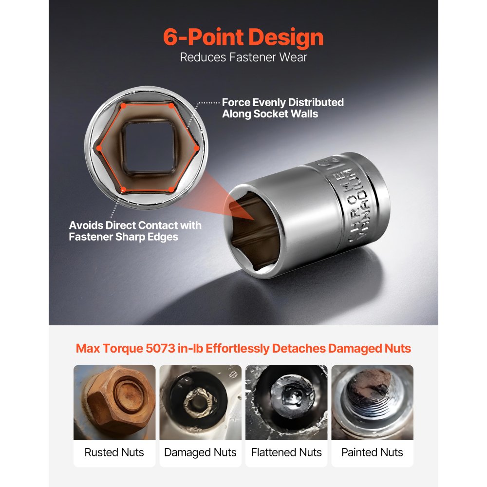 Σετ καρυδάκια VEVOR, 108 τεμάχια, σετ καρυδάκια και καστάνιας 6,4 & 12,7 mm, μετρικό μέγεθος από 4 έως 32 mm, κιτ εργαλείων μηχανικού με μύτες, αξεσουάρ, θήκη αποθήκευσης, κράμα χάλυβα CR-V, για επισκευή αυτοκινήτων Σετ καρυδάκια VEVOR, 108 τεμάχια, σετ καρυδάκια και καστάνιας 6,4 & 12,7 mm, μετρικό μέγεθος από 4 έως 32 mm, κιτ εργαλείων μηχανικού με μύτες, αξεσουάρ, θήκη αποθήκευσης, κράμα χάλυβα CR-V, για επισκευή αυτοκινήτων