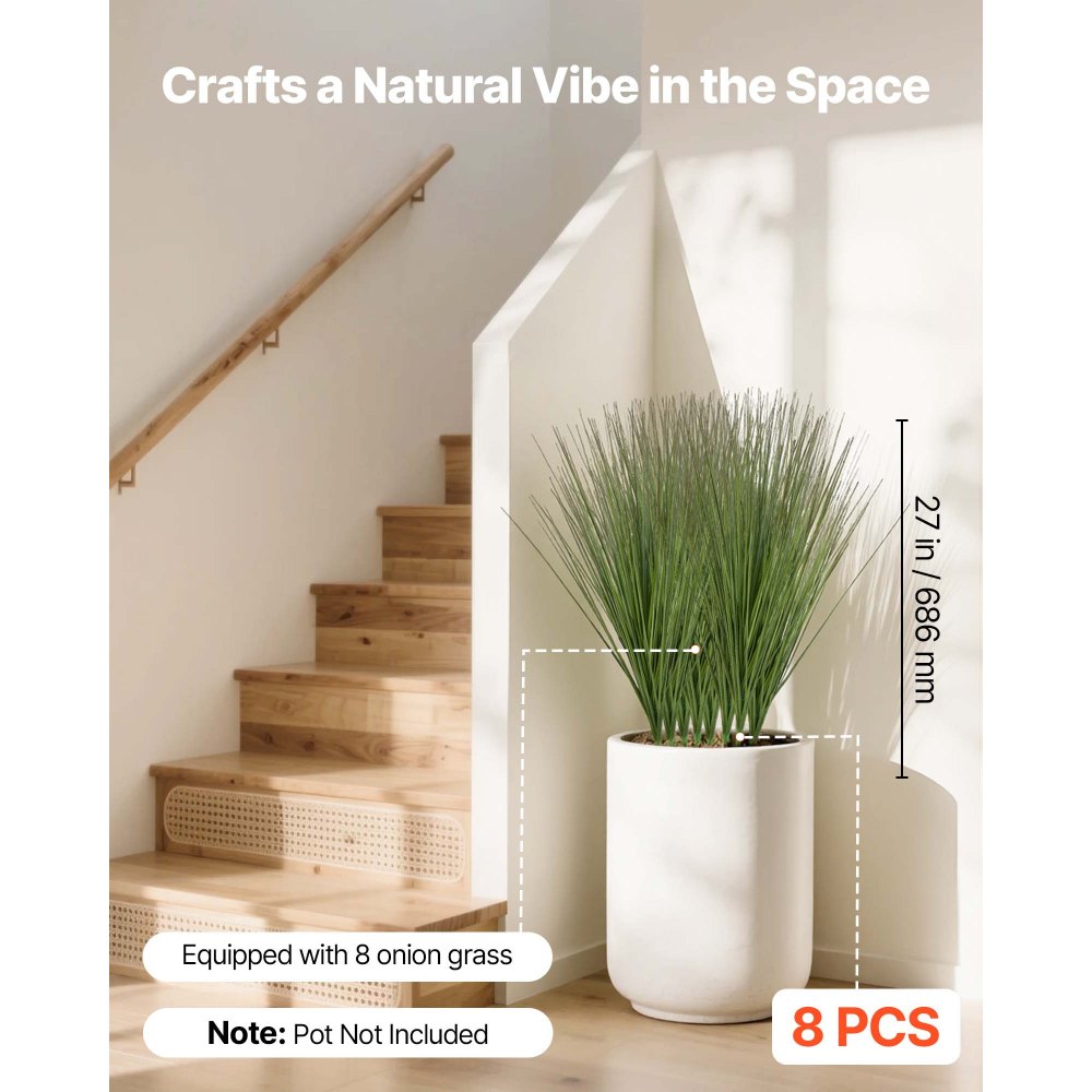 Τεχνητό φυτό γρασιδιού VEVOR, 686 χιλ. τεχνητό φυτό θάμνων με ψεύτικο κρεμμυδόχορτο, Premium PVC για εσωτερική, εξωτερική, κατοικία, κήπο, γραφείο, διακόσμηση δωματίου, εγκαίνια σπιτιού, 8 τεμάχια πράσινο Τεχνητό φυτό γρασιδιού VEVOR, 686 χιλ. τεχνητό φυτό θάμνων με ψεύτικο κρεμμυδόχορτο, Premium PVC για εσωτερική, εξωτερική, κατοικία, κήπο, γραφείο, διακόσμηση δωματίου, εγκαίνια σπιτιού, 8 τεμάχια πράσινο