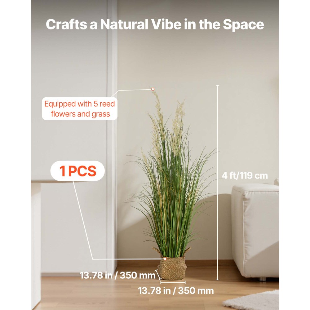 Τεχνητό φυτό χόρτου VEVOR, 1194 χιλιοστά γρασίδι καλαμιού σε γλάστρα, Premium PVC Faux ψεύτικο φυτό θάμνων πρασίνου για εσωτερική, εξωτερική, κατοικία, κήπο, γραφείο, διακόσμηση δωματίου, εγκαίνια σπιτιού, 1 πακέτο πράσινο Τεχνητό φυτό χόρτου VEVOR, 1194 χιλιοστά γρασίδι καλαμιού σε γλάστρα, Premium PVC Faux ψεύτικο φυτό θάμνων πρασίνου για εσωτερική, εξωτερική, κατοικία, κήπο, γραφείο, διακόσμηση δωματίου, εγκαίνια σπιτιού, 1 πακέτο πράσινο