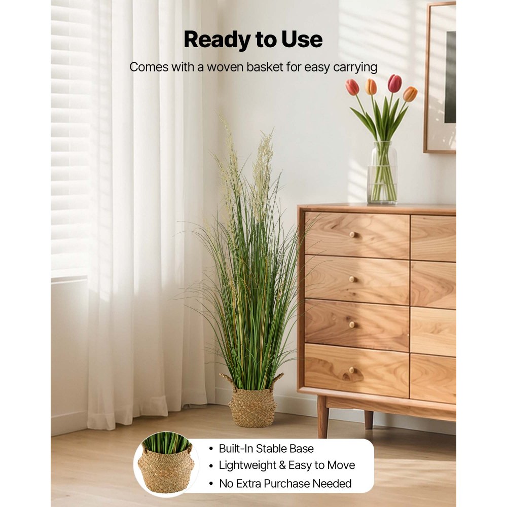 Τεχνητό φυτό χόρτου VEVOR, 1194 χιλιοστά γρασίδι καλαμιού σε γλάστρα, Premium PVC Faux ψεύτικο φυτό θάμνων πρασίνου για εσωτερική, εξωτερική, κατοικία, κήπο, γραφείο, διακόσμηση δωματίου, εγκαίνια σπιτιού, 1 πακέτο πράσινο Τεχνητό φυτό χόρτου VEVOR, 1194 χιλιοστά γρασίδι καλαμιού σε γλάστρα, Premium PVC Faux ψεύτικο φυτό θάμνων πρασίνου για εσωτερική, εξωτερική, κατοικία, κήπο, γραφείο, διακόσμηση δωματίου, εγκαίνια σπιτιού, 1 πακέτο πράσινο