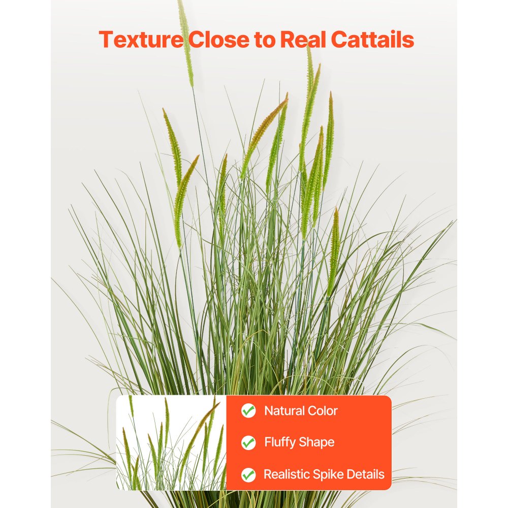 Τεχνητό φυτό χόρτου VEVOR, 2 συσκευασίες χόρτου Cattail 889mm σε γλάστρα, Premium PVC Faux Faux Greenery Plant για εσωτερική, εξωτερική, κατοικία, κήπο, γραφείο, διακόσμηση δωματίου, εγκαίνια σπιτιού, πράσινο Τεχνητό φυτό χόρτου VEVOR, 2 συσκευασίες χόρτου Cattail 889mm σε γλάστρα, Premium PVC Faux Faux Greenery Plant για εσωτερική, εξωτερική, κατοικία, κήπο, γραφείο, διακόσμηση δωματίου, εγκαίνια σπιτιού, πράσινο