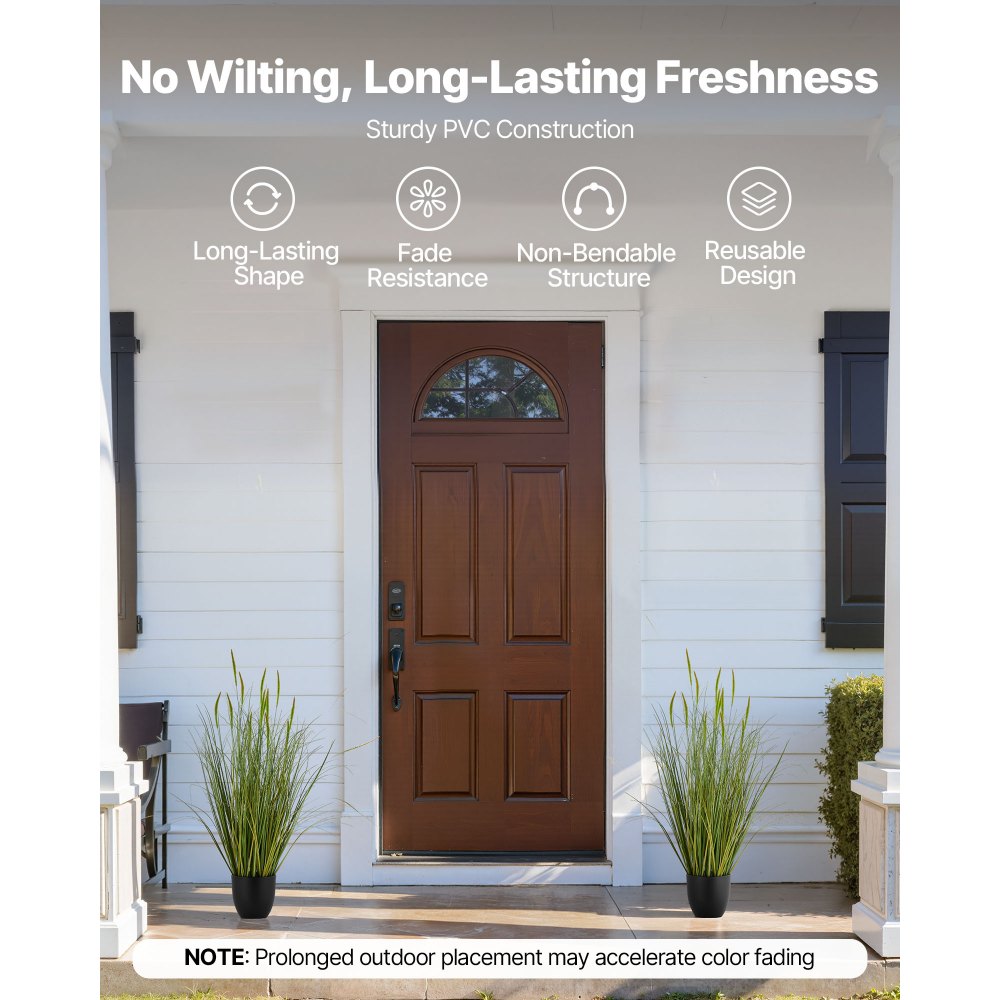 Τεχνητό φυτό χόρτου VEVOR, 2 συσκευασίες χόρτου Cattail 889mm σε γλάστρα, Premium PVC Faux Faux Greenery Plant για εσωτερική, εξωτερική, κατοικία, κήπο, γραφείο, διακόσμηση δωματίου, εγκαίνια σπιτιού, πράσινο Τεχνητό φυτό χόρτου VEVOR, 2 συσκευασίες χόρτου Cattail 889mm σε γλάστρα, Premium PVC Faux Faux Greenery Plant για εσωτερική, εξωτερική, κατοικία, κήπο, γραφείο, διακόσμηση δωματίου, εγκαίνια σπιτιού, πράσινο