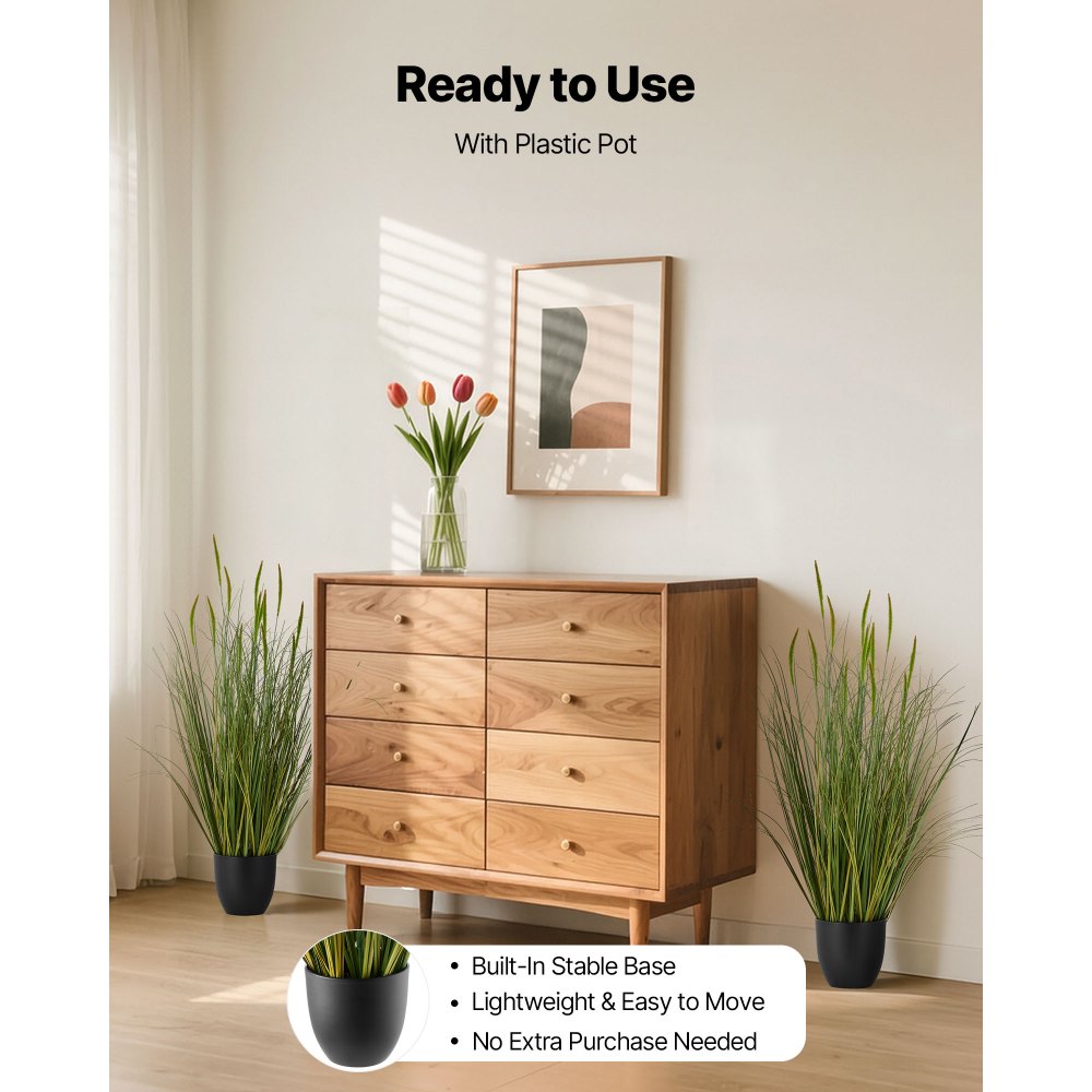 Τεχνητό φυτό χόρτου VEVOR, 2 συσκευασίες χόρτου Cattail 889mm σε γλάστρα, Premium PVC Faux Faux Greenery Plant για εσωτερική, εξωτερική, κατοικία, κήπο, γραφείο, διακόσμηση δωματίου, εγκαίνια σπιτιού, πράσινο Τεχνητό φυτό χόρτου VEVOR, 2 συσκευασίες χόρτου Cattail 889mm σε γλάστρα, Premium PVC Faux Faux Greenery Plant για εσωτερική, εξωτερική, κατοικία, κήπο, γραφείο, διακόσμηση δωματίου, εγκαίνια σπιτιού, πράσινο