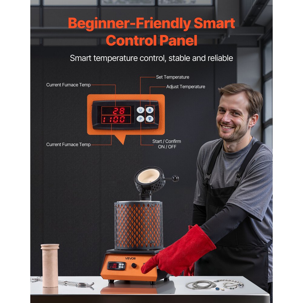 Ηλεκτρικός φούρνος τήξης VEVOR, κιτ ηλεκτρικού φούρνου τήξης 1350W, μηχανή τήξης μετάλλων 2102℉/1150℃ με κεραμικό χωνευτήριο 3kg, κιτ τήξης χρυσού για κατασκευή κοσμημάτων, μεταλλικές ράβδοι, μεταλλικά εξαρτήματα Ηλεκτρικός φούρνος τήξης VEVOR, κιτ ηλεκτρικού φούρνου τήξης 1350W, μηχανή τήξης μετάλλων 2102℉/1150℃ με κεραμικό χωνευτήριο 3kg, κιτ τήξης χρυσού για κατασκευή κοσμημάτων, μεταλλικές ράβδοι, μεταλλικά εξαρτήματα