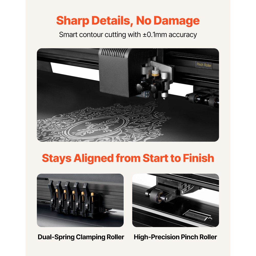 Μηχανή κοπής βινυλίου VEVOR, μέγιστο πλάτος τροφοδοσίας 1350 mm, διπλές λεπίδες, ρυθμιζόμενη δύναμη και ταχύτητα, οθόνη LED, εκτυπωτής κοπής βινυλίου με λογισμικό Signmaster για συμβατότητα με Windows και macOS Μηχανή κοπής βινυλίου VEVOR, μέγιστο πλάτος τροφοδοσίας 1350 mm, διπλές λεπίδες, ρυθμιζόμενη δύναμη και ταχύτητα, οθόνη LED, εκτυπωτής κοπής βινυλίου με λογισμικό Signmaster για συμβατότητα με Windows και macOS