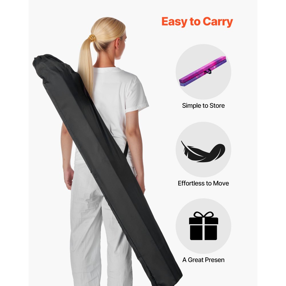 VEVOR 8FT Πτυσσόμενη Δοκός Ισορροπίας για Παιδιά, Σταθερή Δοκός Γυμναστικής με Υποστήριξη 136,1KG με Αντιολισθητικό Χαλί, Εξοπλισμός Γυμναστικής με Ξύλινο Πυρήνα με Αντιολισθητικό Πάτο & Τσάντα Μεταφοράς για Γυμναστήριο στο Σπίτι, Galaxy VEVOR 8FT Πτυσσόμενη Δοκός Ισορροπίας για Παιδιά, Σταθερή Δοκός Γυμναστικής με Υποστήριξη 136,1KG με Αντιολισθητικό Χαλί, Εξοπλισμός Γυμναστικής με Ξύλινο Πυρήνα με Αντιολισθητικό Πάτο & Τσάντα Μεταφοράς για Γυμναστήριο στο Σπίτι, Galaxy