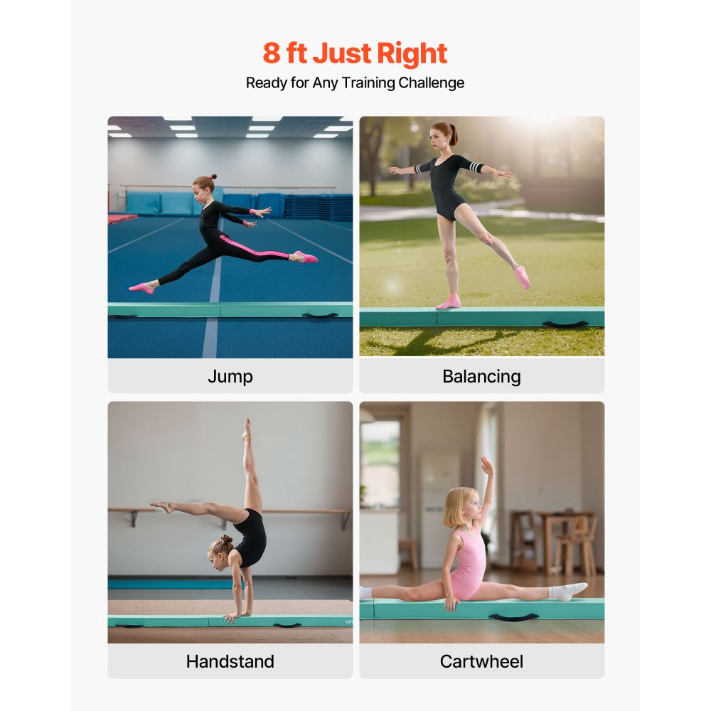 VEVOR 8FT Πτυσσόμενη Δοκός Ισορροπίας για Παιδιά, Σταθερή Δοκός Γυμναστικής με Στήριγμα 90,7 KG με Αντιολισθητικά Πατάκια, Εξοπλισμός Γυμναστικής με Αντιολισθητικό Πάτο και Τσάντα Μεταφοράς για Γυμναστική στο Σπίτι, Πράσινο της Μέντας VEVOR 8FT Πτυσσόμενη Δοκός Ισορροπίας για Παιδιά, Σταθερή Δοκός Γυμναστικής με Στήριγμα 90,7 KG με Αντιολισθητικά Πατάκια, Εξοπλισμός Γυμναστικής με Αντιολισθητικό Πάτο και Τσάντα Μεταφοράς για Γυμναστική στο Σπίτι, Πράσινο της Μέντας