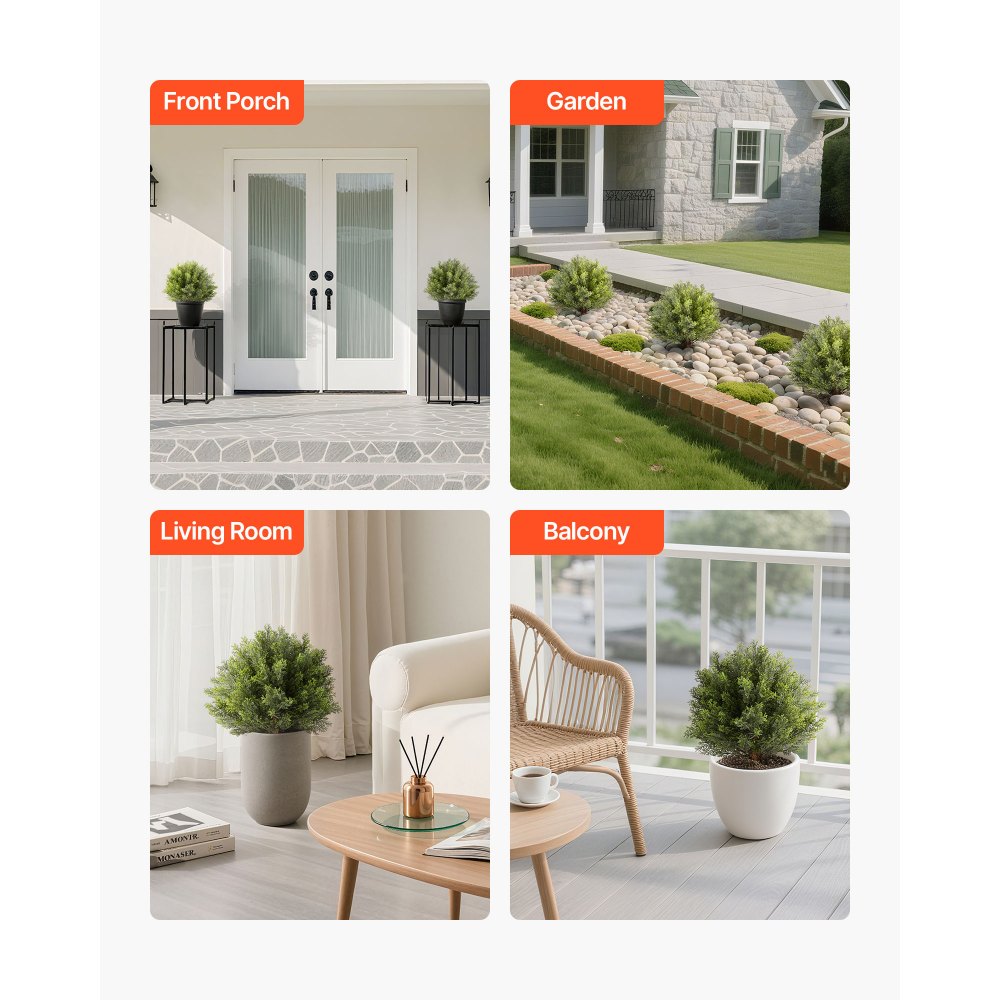 Τεχνητά κυπαρίσσια VEVOR με στάχυ εδάφους, 2 σετ 406 χιλιοστών ψεύτικοι θάμνοι και θάμνοι σε γλάστρες, τεχνητό δέντρο μεταξιού που μοιάζει με αληθινό για διακόσμηση, μπροστινή βεράντα, εξωτερική εσωτερική βεράντα, κήπο, μπαλκόνι, πίσω αυλή Τεχνητά κυπαρίσσια VEVOR με στάχυ εδάφους, 2 σετ 406 χιλιοστών ψεύτικοι θάμνοι και θάμνοι σε γλάστρες, τεχνητό δέντρο μεταξιού που μοιάζει με αληθινό για διακόσμηση, μπροστινή βεράντα, εξωτερική εσωτερική βεράντα, κήπο, μπαλκόνι, πίσω αυλή