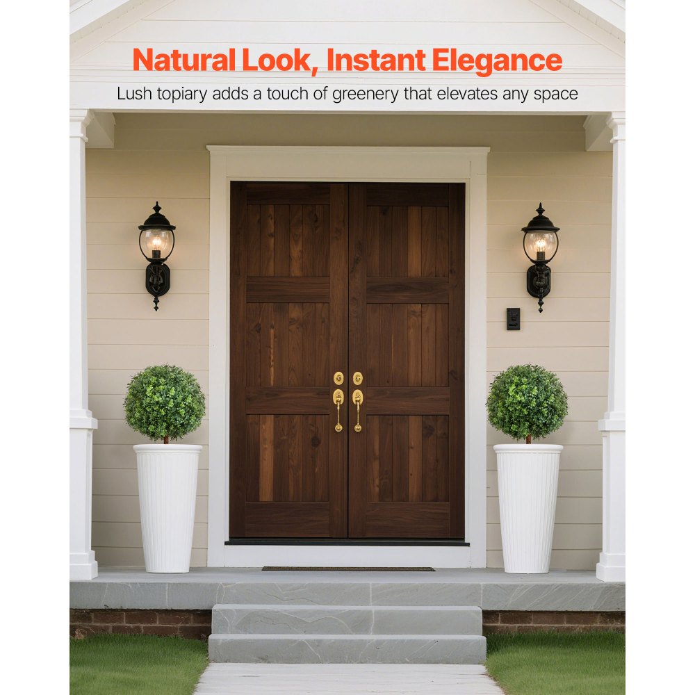 Τεχνητά πυξάρια VEVOR Topiary με στάχυ εδάφους, 2 σετ 559 χιλιοστών ψεύτικοι θάμνοι και θάμνοι σε γλάστρες, τεχνητό δέντρο μεταξιού που μοιάζει με αληθινό για διακόσμηση, μπροστινή βεράντα, εξωτερική εσωτερική βεράντα, κήπο, μπαλκόνι, πίσω αυλή Τεχνητά πυξάρια VEVOR Topiary με στάχυ εδάφους, 2 σετ 559 χιλιοστών ψεύτικοι θάμνοι και θάμνοι σε γλάστρες, τεχνητό δέντρο μεταξιού που μοιάζει με αληθινό για διακόσμηση, μπροστινή βεράντα, εξωτερική εσωτερική βεράντα, κήπο, μπαλκόνι, πίσω αυλή