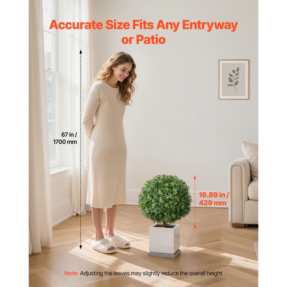 Τεχνητά πυξάρια VEVOR Topiary με στάχυ εδάφους, 2 σετ 559 χιλιοστών ψεύτικοι θάμνοι και θάμνοι σε γλάστρες, τεχνητό δέντρο μεταξιού που μοιάζει με αληθινό για διακόσμηση, μπροστινή βεράντα, εξωτερική εσωτερική βεράντα, κήπο, μπαλκόνι, πίσω αυλή Τεχνητά πυξάρια VEVOR Topiary με στάχυ εδάφους, 2 σετ 559 χιλιοστών ψεύτικοι θάμνοι και θάμνοι σε γλάστρες, τεχνητό δέντρο μεταξιού που μοιάζει με αληθινό για διακόσμηση, μπροστινή βεράντα, εξωτερική εσωτερική βεράντα, κήπο, μπαλκόνι, πίσω αυλή