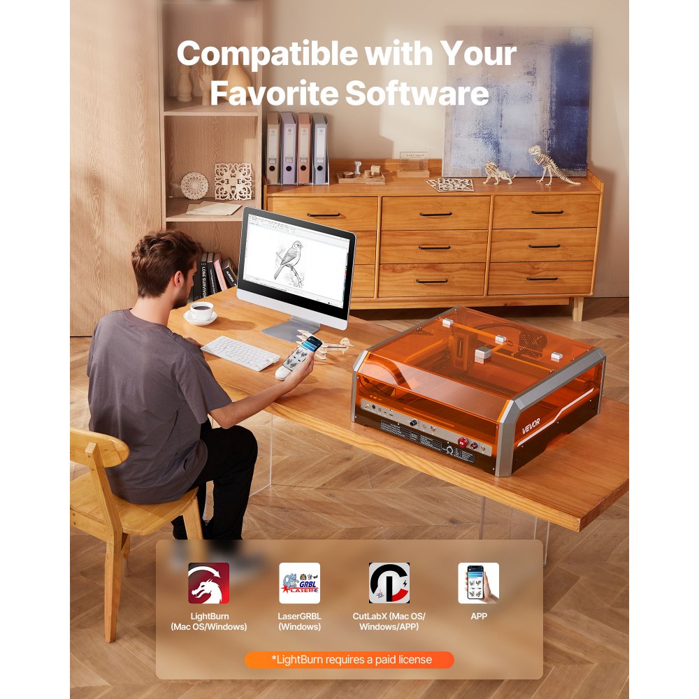 Χαρακτήρας λέιζερ VEVOR, 20W, Μηχανή χάραξης και κοπής λέιζερ με κάμερα περιβλήματος, Κόφτης λέιζερ, Περιοχή εργασίας 400 x 400 mm, 30000 mm/min, για ξύλο, δέρμα, γυαλί, χαρτί, ορισμένα μέταλλα, κλάση 1 Χαρακτήρας λέιζερ VEVOR, 20W, Μηχανή χάραξης και κοπής λέιζερ με κάμερα περιβλήματος, Κόφτης λέιζερ, Περιοχή εργασίας 400 x 400 mm, 30000 mm/min, για ξύλο, δέρμα, γυαλί, χαρτί, ορισμένα μέταλλα, κλάση 1