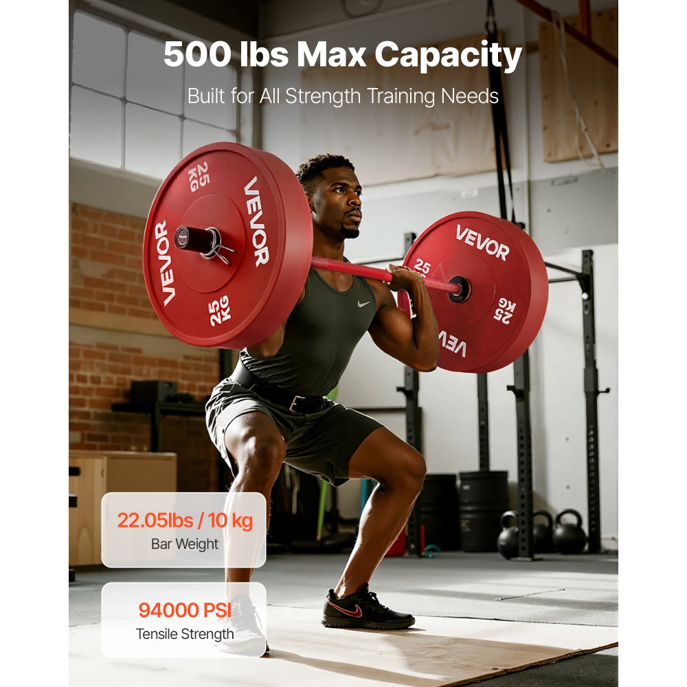 Μπάρα VEVOR 120cm, Κατάλληλη για πλάκες βάρους 2 ιντσών, Μπάρα με ραβδωτή λαβή για προπόνηση δύναμης, άρση βαρών, καθίσματα, άρση θανάτου, πιέσεις πάγκου, κάμψεις, πιέσεις εναέριας κυκλοφορίας, χωρητικότητα 550lbs/226kg Μπάρα VEVOR 120cm, Κατάλληλη για πλάκες βάρους 2 ιντσών, Μπάρα με ραβδωτή λαβή για προπόνηση δύναμης, άρση βαρών, καθίσματα, άρση θανάτου, πιέσεις πάγκου, κάμψεις, πιέσεις εναέριας κυκλοφορίας, χωρητικότητα 550lbs/226kg