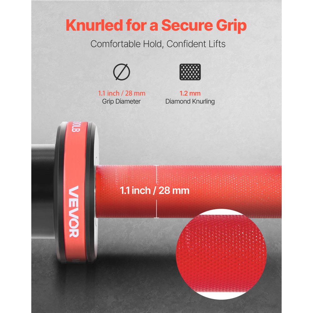 Μπάρα VEVOR 120cm, Κατάλληλη για πλάκες βάρους 2 ιντσών, Μπάρα με ραβδωτή λαβή για προπόνηση δύναμης, άρση βαρών, καθίσματα, άρση θανάτου, πιέσεις πάγκου, κάμψεις, πιέσεις εναέριας κυκλοφορίας, χωρητικότητα 550lbs/226kg Μπάρα VEVOR 120cm, Κατάλληλη για πλάκες βάρους 2 ιντσών, Μπάρα με ραβδωτή λαβή για προπόνηση δύναμης, άρση βαρών, καθίσματα, άρση θανάτου, πιέσεις πάγκου, κάμψεις, πιέσεις εναέριας κυκλοφορίας, χωρητικότητα 550lbs/226kg