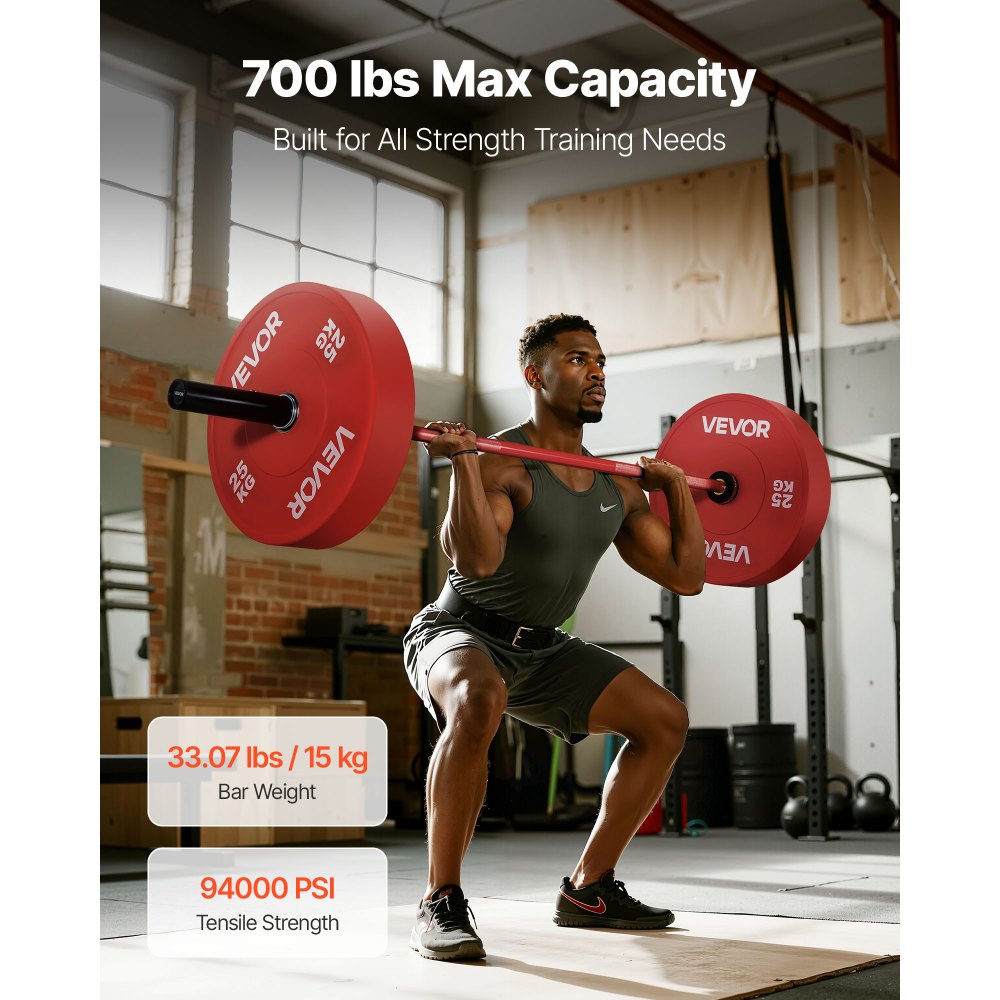 Μπάρα VEVOR 180cm, Κατάλληλη για πλάκες βάρους 2 ιντσών, Μπάρα με ραβδωτή λαβή για προπόνηση δύναμης, άρση βαρών, καθίσματα, άρση θανάτου, πιέσεις πάγκου, κάμψεις, πιέσεις εναέριας κυκλοφορίας, χωρητικότητα 700 λίβρες/317 κιλά Μπάρα VEVOR 180cm, Κατάλληλη για πλάκες βάρους 2 ιντσών, Μπάρα με ραβδωτή λαβή για προπόνηση δύναμης, άρση βαρών, καθίσματα, άρση θανάτου, πιέσεις πάγκου, κάμψεις, πιέσεις εναέριας κυκλοφορίας, χωρητικότητα 700 λίβρες/317 κιλά