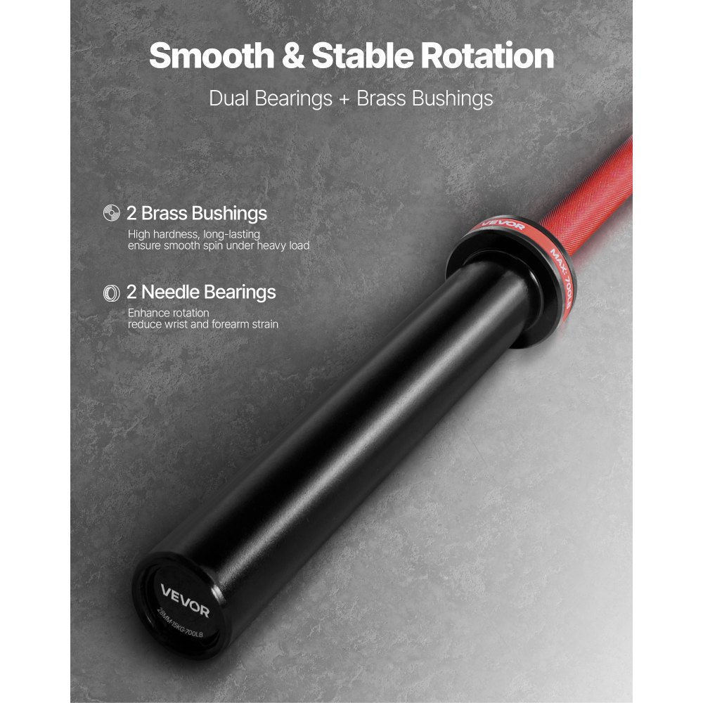 Μπάρα VEVOR 180cm, Κατάλληλη για πλάκες βάρους 2 ιντσών, Μπάρα με ραβδωτή λαβή για προπόνηση δύναμης, άρση βαρών, καθίσματα, άρση θανάτου, πιέσεις πάγκου, κάμψεις, πιέσεις εναέριας κυκλοφορίας, χωρητικότητα 700 λίβρες/317 κιλά Μπάρα VEVOR 180cm, Κατάλληλη για πλάκες βάρους 2 ιντσών, Μπάρα με ραβδωτή λαβή για προπόνηση δύναμης, άρση βαρών, καθίσματα, άρση θανάτου, πιέσεις πάγκου, κάμψεις, πιέσεις εναέριας κυκλοφορίας, χωρητικότητα 700 λίβρες/317 κιλά