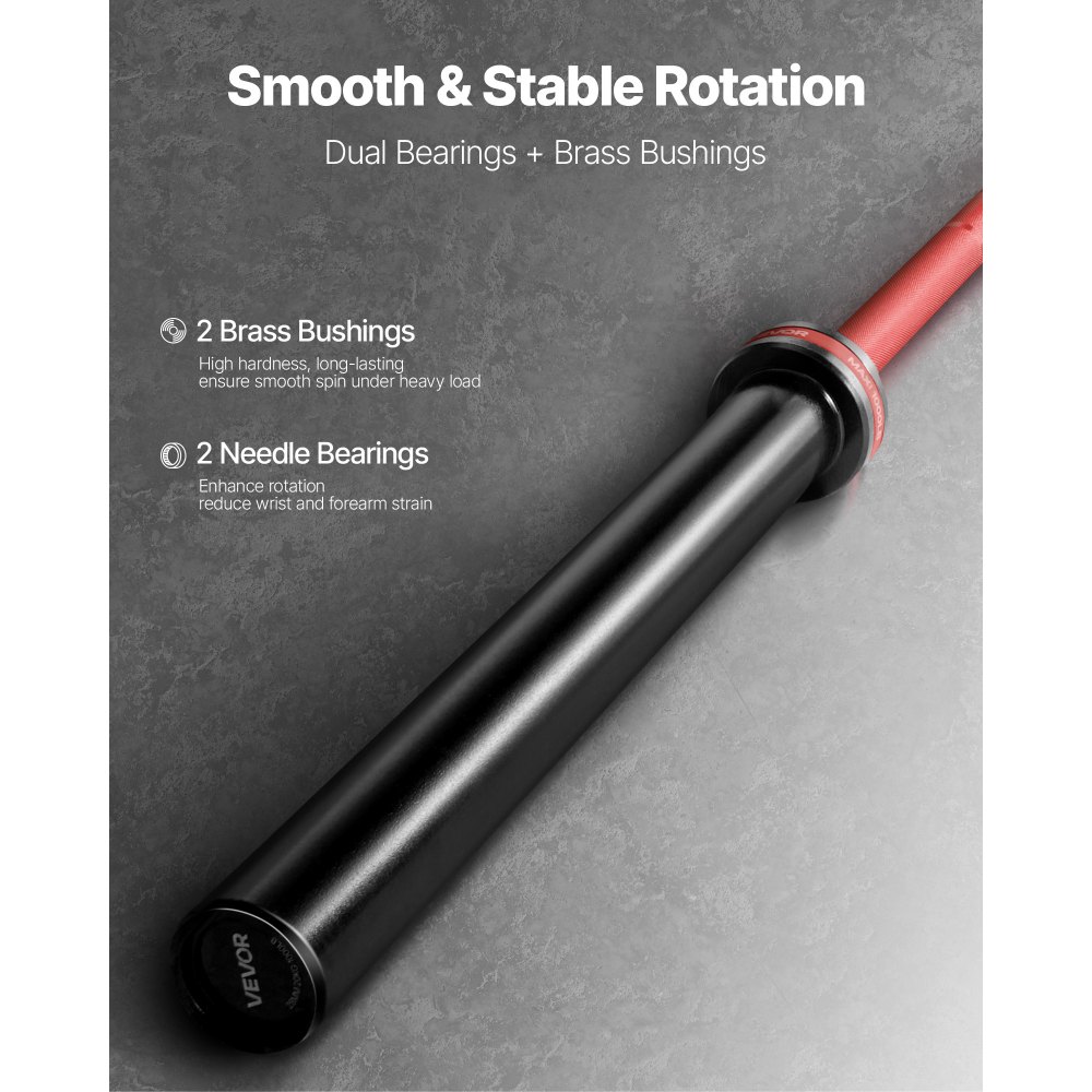 Μπάρα VEVOR 220cm, Κατάλληλη για πλάκες βάρους 2 ιντσών, Μπάρα με ραβδωτή λαβή για προπόνηση δύναμης, άρση βαρών, καθίσματα, άρση θανάτου, πιέσεις πάγκου, κάμψεις, πιέσεις εναέριας κυκλοφορίας, χωρητικότητα 1000lbs/453kg Μπάρα VEVOR 220cm, Κατάλληλη για πλάκες βάρους 2 ιντσών, Μπάρα με ραβδωτή λαβή για προπόνηση δύναμης, άρση βαρών, καθίσματα, άρση θανάτου, πιέσεις πάγκου, κάμψεις, πιέσεις εναέριας κυκλοφορίας, χωρητικότητα 1000lbs/453kg