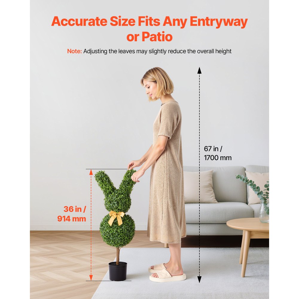 Τεχνητή μπάλα πυξάρι VEVOR σε σχήμα λαγουδάκι, 2 σετ μπάλες φυτών πυξάρι 914 χιλιοστών από ψεύτικο μετάξι, με αληθινή εμφάνιση, εύκολη συναρμολόγηση για διακόσμηση, μπροστινή βεράντα, εξωτερική βεράντα, κήπο, μπαλκόνι, πίσω αυλή, εσωτερική Τεχνητή μπάλα πυξάρι VEVOR σε σχήμα λαγουδάκι, 2 σετ μπάλες φυτών πυξάρι 914 χιλιοστών από ψεύτικο μετάξι, με αληθινή εμφάνιση, εύκολη συναρμολόγηση για διακόσμηση, μπροστινή βεράντα, εξωτερική βεράντα, κήπο, μπαλκόνι, πίσω αυλή, εσωτερική