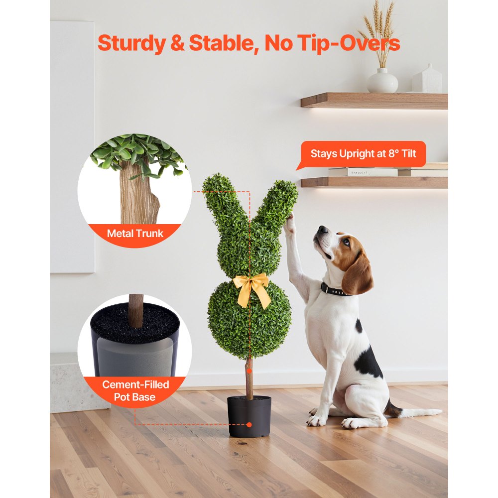 Τεχνητή μπάλα πυξάρι VEVOR σε σχήμα λαγουδάκι, 2 σετ μπάλες φυτών πυξάρι 914 χιλιοστών από ψεύτικο μετάξι, με αληθινή εμφάνιση, εύκολη συναρμολόγηση για διακόσμηση, μπροστινή βεράντα, εξωτερική βεράντα, κήπο, μπαλκόνι, πίσω αυλή, εσωτερική Τεχνητή μπάλα πυξάρι VEVOR σε σχήμα λαγουδάκι, 2 σετ μπάλες φυτών πυξάρι 914 χιλιοστών από ψεύτικο μετάξι, με αληθινή εμφάνιση, εύκολη συναρμολόγηση για διακόσμηση, μπροστινή βεράντα, εξωτερική βεράντα, κήπο, μπαλκόνι, πίσω αυλή, εσωτερική