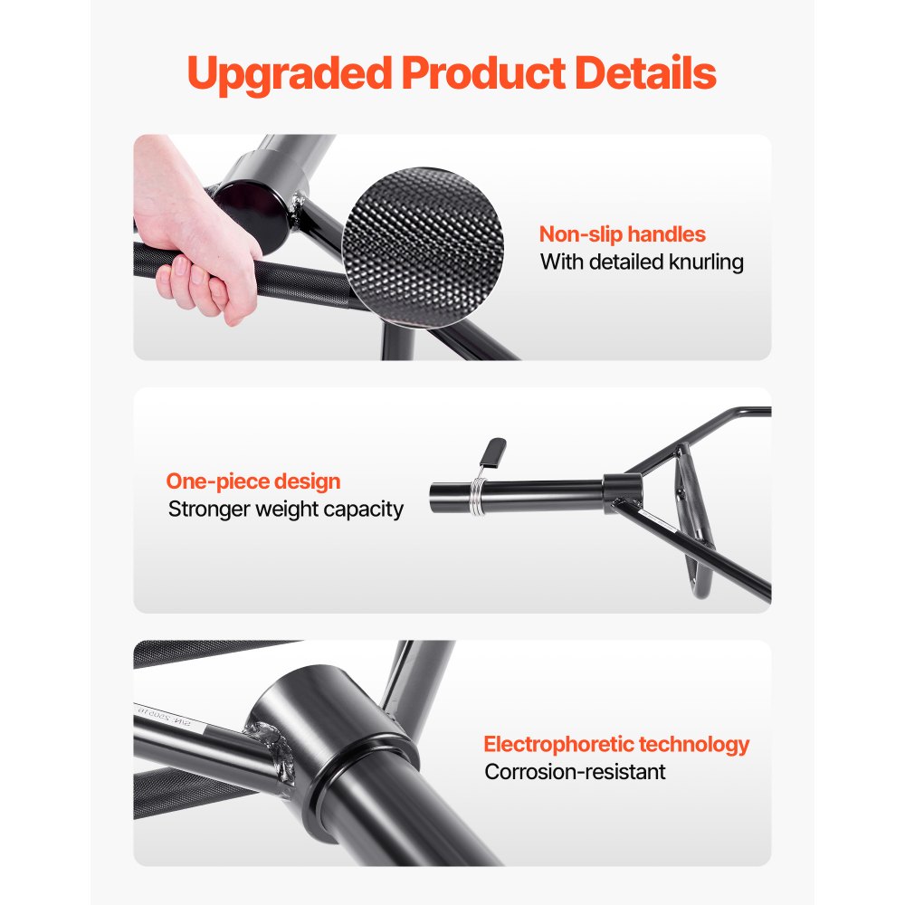 VEVOR Trap Bar Hex Bar, Μπάρα Hex 50mm, Μπάρες ώμων χωρητικότητας 360 kg με λαβές με ραβδώσεις, Εξοπλισμός άρσης βαρών και ενδυνάμωσης, Γυμναστήριο στο σπίτι για καθίσματα, άρσεις θανάτου, πιέσεις ώμων, μαύρο VEVOR Trap Bar Hex Bar, Μπάρα Hex 50mm, Μπάρες ώμων χωρητικότητας 360 kg με λαβές με ραβδώσεις, Εξοπλισμός άρσης βαρών και ενδυνάμωσης, Γυμναστήριο στο σπίτι για καθίσματα, άρσεις θανάτου, πιέσεις ώμων, μαύρο