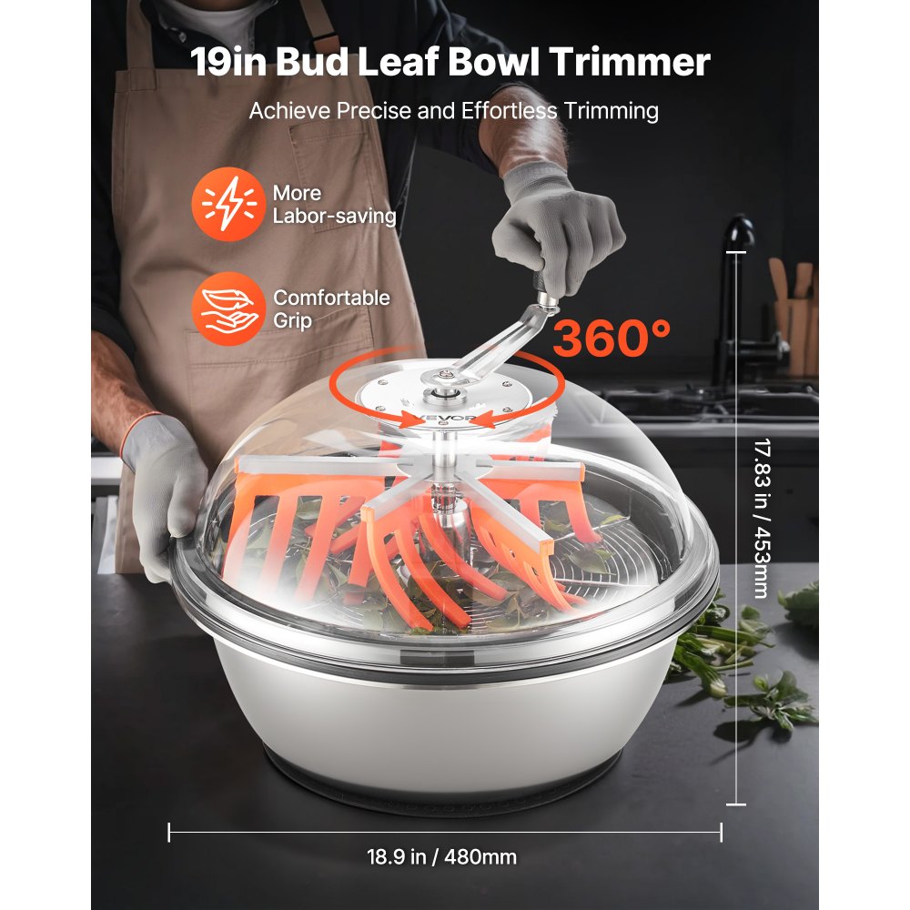 Χλοοκοπτικό VEVOR Bud Leaf Bowl, Χειροκίνητο χλοοκοπτικό 490 mm, με αιχμηρές λεπίδες από ανοξείδωτο ατσάλι, Οπτική κοπή, Υδροπονική μηχανή κοπής υγρής και ξηρής, Στριφτή περιστροφή για φυτά, φύλλα, μπουμπούκια, λουλούδια Χλοοκοπτικό VEVOR Bud Leaf Bowl, Χειροκίνητο χλοοκοπτικό 490 mm, με αιχμηρές λεπίδες από ανοξείδωτο ατσάλι, Οπτική κοπή, Υδροπονική μηχανή κοπής υγρής και ξηρής, Στριφτή περιστροφή για φυτά, φύλλα, μπουμπούκια, λουλούδια