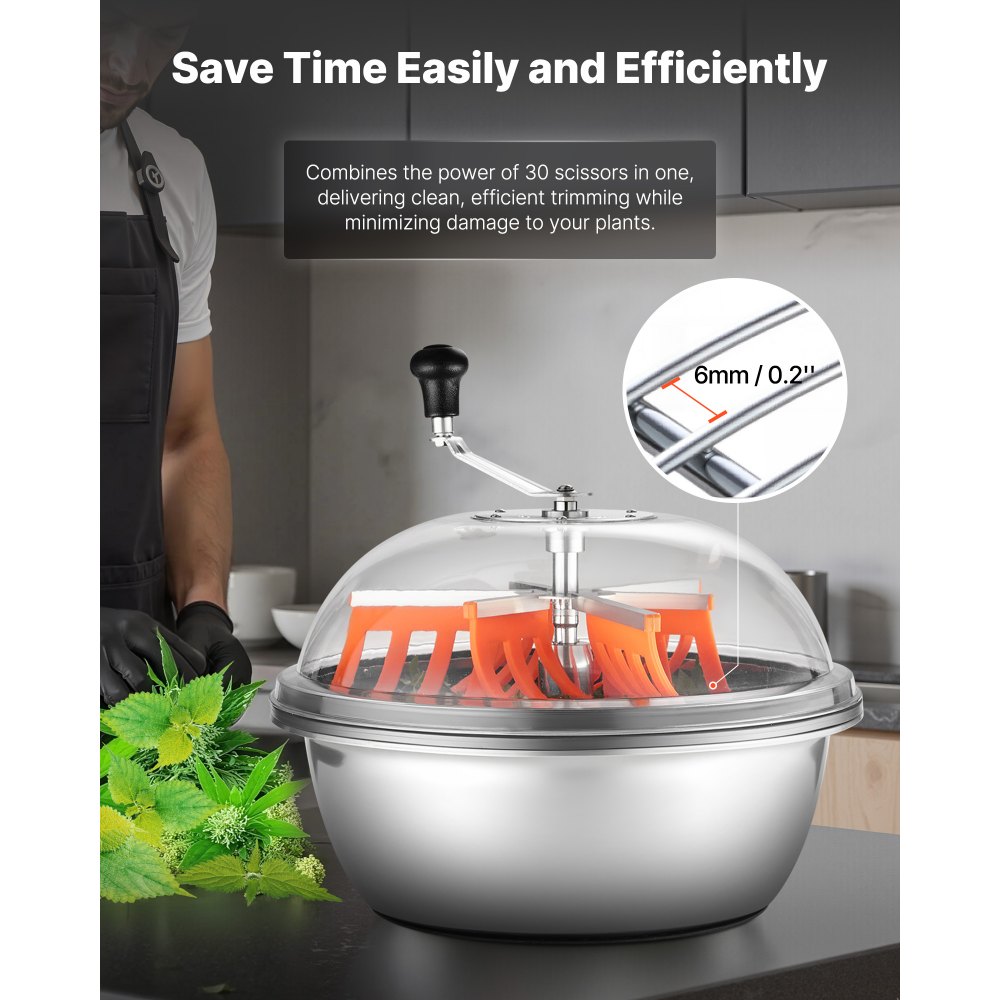 Χλοοκοπτικό VEVOR Bud Leaf Bowl, Χειροκίνητο χλοοκοπτικό 490 mm, με αιχμηρές λεπίδες από ανοξείδωτο ατσάλι, Οπτική κοπή, Υδροπονική μηχανή κοπής υγρής και ξηρής, Στριφτή περιστροφή για φυτά, φύλλα, μπουμπούκια, λουλούδια Χλοοκοπτικό VEVOR Bud Leaf Bowl, Χειροκίνητο χλοοκοπτικό 490 mm, με αιχμηρές λεπίδες από ανοξείδωτο ατσάλι, Οπτική κοπή, Υδροπονική μηχανή κοπής υγρής και ξηρής, Στριφτή περιστροφή για φυτά, φύλλα, μπουμπούκια, λουλούδια