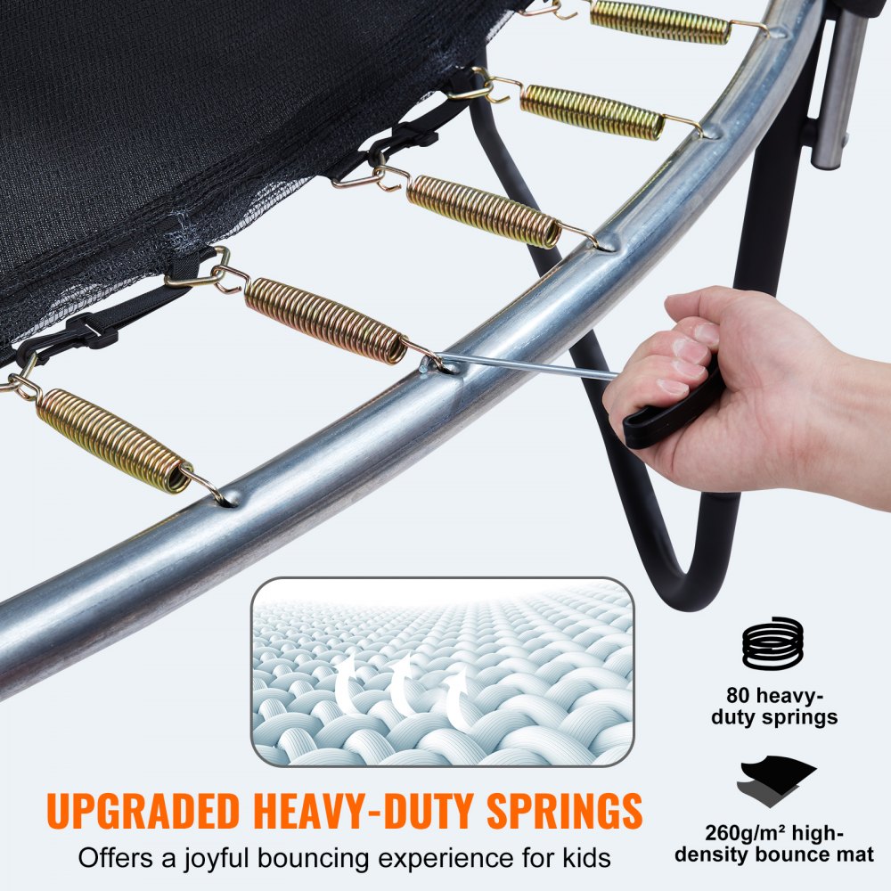 Τραμπολίνο VEVOR 14FT, Τραμπολίνο 450 λίβρες με δίχτυ περιβλήματος, σκάλα και καμπύλο στύλο, Τραμπολίνο βαρέως τύπου με χαλάκι άλματος και επένδυση με ελατήριο, Τραμπολίνο εξωτερικού χώρου αναψυχής για παιδιά και ενήλικες Τραμπολίνο VEVOR 14FT, Τραμπολίνο 450 λίβρες με δίχτυ περιβλήματος, σκάλα και καμπύλο στύλο, Τραμπολίνο βαρέως τύπου με χαλάκι άλματος και επένδυση με ελατήριο, Τραμπολίνο εξωτερικού χώρου αναψυχής για παιδιά και ενήλικες