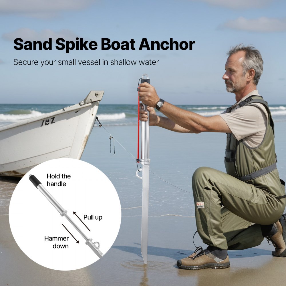 Άγκυρα Σκάφους VEVOR Sand Spike, Άγκυρα Σύρσης 90 cm για Άκρη, Άγκυρες Σκάφους από Γαλβανισμένο Ανθρακούχο Χάλυβα, Άγκυρες Παραλίας για Ρηχά Νερά, για Ασφάλιση Jet Ski PWC Pontoon Kayak σε Παραλίες & Αμμόλοφους Άγκυρα Σκάφους VEVOR Sand Spike, Άγκυρα Σύρσης 90 cm για Άκρη, Άγκυρες Σκάφους από Γαλβανισμένο Ανθρακούχο Χάλυβα, Άγκυρες Παραλίας για Ρηχά Νερά, για Ασφάλιση Jet Ski PWC Pontoon Kayak σε Παραλίες & Αμμόλοφους