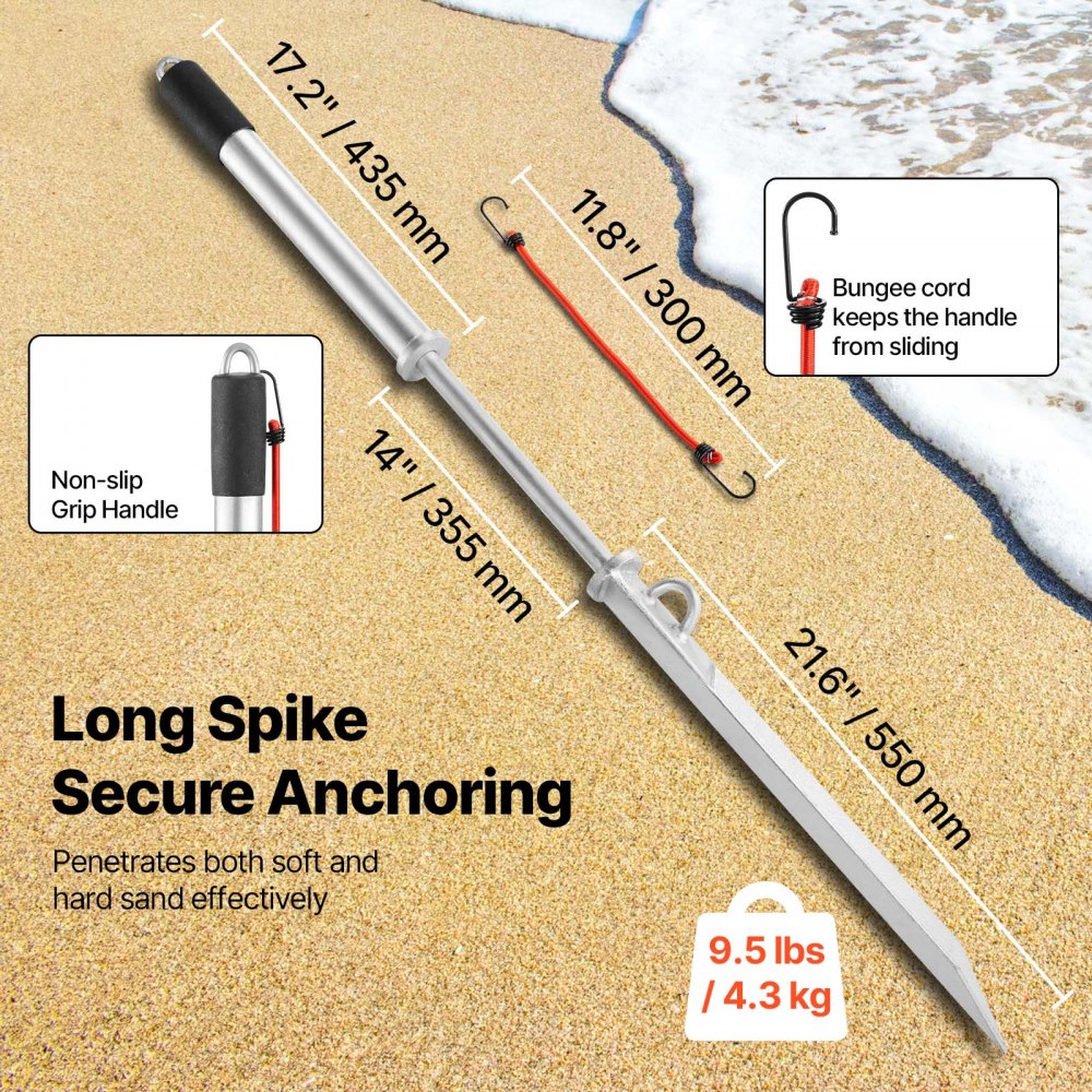 Άγκυρα Σκάφους VEVOR Sand Spike, Άγκυρα Σύρσης 90 cm για Άκρη, Άγκυρες Σκάφους από Γαλβανισμένο Ανθρακούχο Χάλυβα, Άγκυρες Παραλίας για Ρηχά Νερά, για Ασφάλιση Jet Ski PWC Pontoon Kayak σε Παραλίες & Αμμόλοφους Άγκυρα Σκάφους VEVOR Sand Spike, Άγκυρα Σύρσης 90 cm για Άκρη, Άγκυρες Σκάφους από Γαλβανισμένο Ανθρακούχο Χάλυβα, Άγκυρες Παραλίας για Ρηχά Νερά, για Ασφάλιση Jet Ski PWC Pontoon Kayak σε Παραλίες & Αμμόλοφους