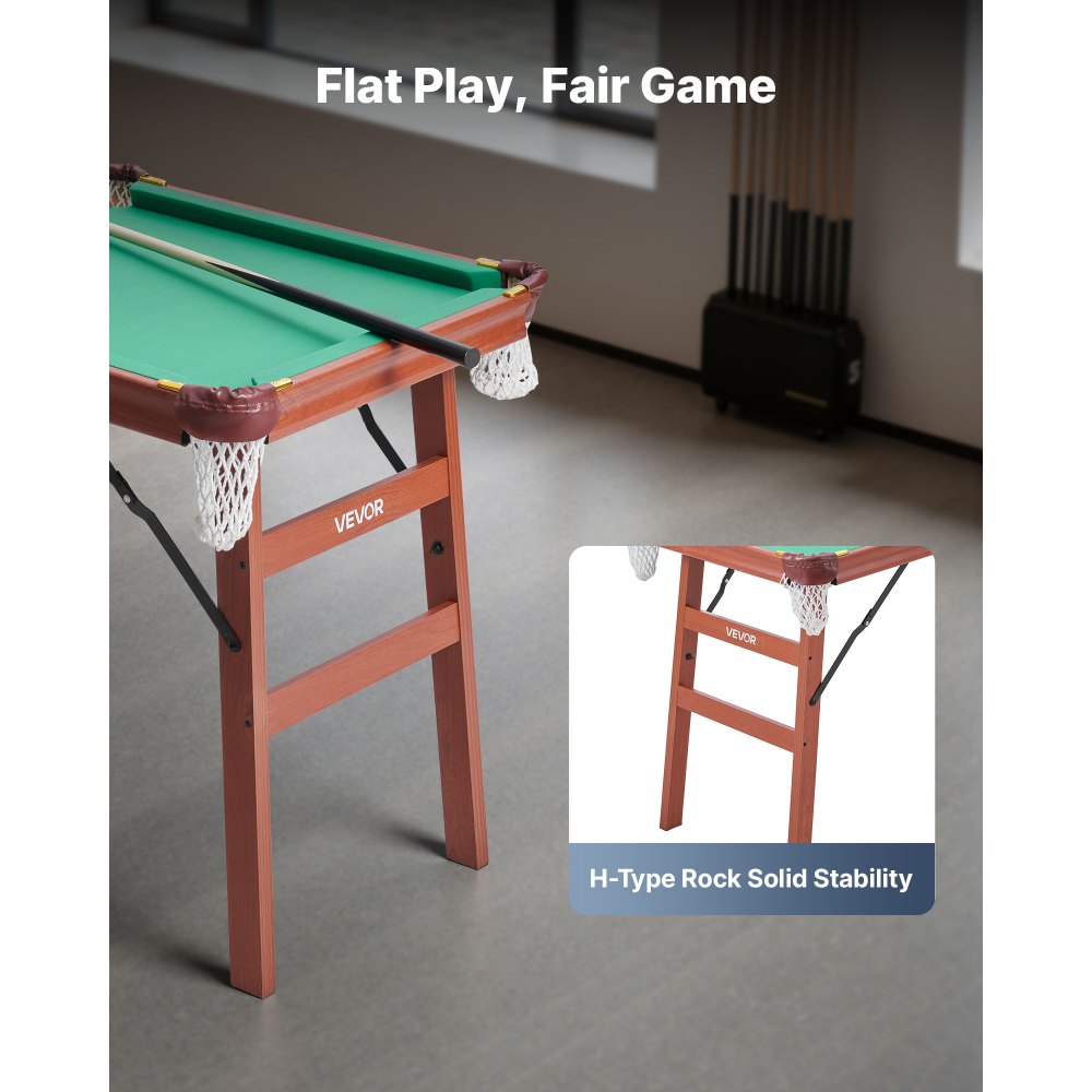 Πτυσσόμενο τραπέζι μπιλιάρδου VEVOR, φορητά τραπέζια μπιλιάρδου 140cm, πτυσσόμενο σετ παιχνιδιών ψυχαγωγίας που εξοικονομεί χώρο και περιλαμβάνει μπάλα, στέκα, βάση, κιμωλία, βούρτσα, καφέ με ύφασμα Bule, για οικογενειακή χρήση, αίθουσα αναψυχής Πτυσσόμενο τραπέζι μπιλιάρδου VEVOR, φορητά τραπέζια μπιλιάρδου 140cm, πτυσσόμενο σετ παιχνιδιών ψυχαγωγίας που εξοικονομεί χώρο και περιλαμβάνει μπάλα, στέκα, βάση, κιμωλία, βούρτσα, καφέ με ύφασμα Bule, για οικογενειακή χρήση, αίθουσα αναψυχής