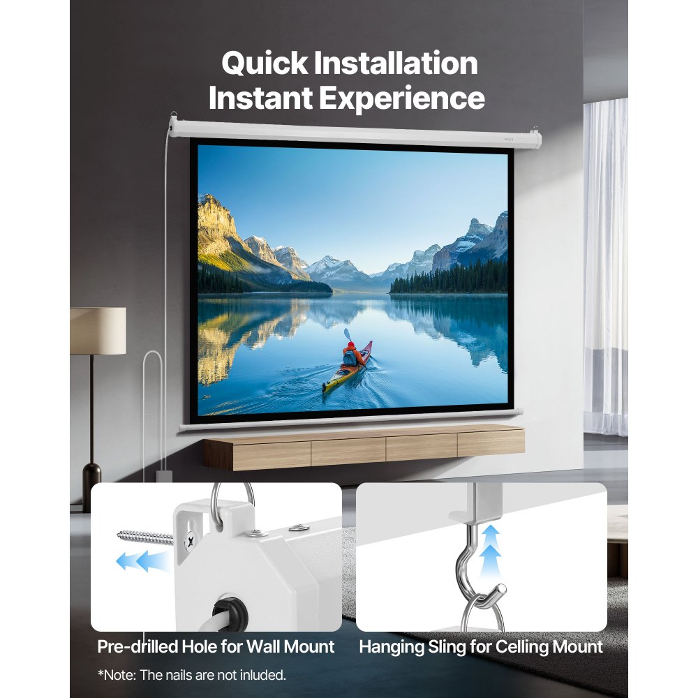 Οθόνη Προβολέα VEVOR με Μηχανοκίνητο Κινητό, Ηλεκτρική Οθόνη Προβολής 1829 mm 4:3 1080 HD, Επιτοίχιος Προβολέας με Τηλεχειριστήριο, Αυτόματη Οθόνη Ταινίας για Οικογενειακό Γραφείο, Κινηματογράφο Οθόνη Προβολέα VEVOR με Μηχανοκίνητο Κινητό, Ηλεκτρική Οθόνη Προβολής 1829 mm 4:3 1080 HD, Επιτοίχιος Προβολέας με Τηλεχειριστήριο, Αυτόματη Οθόνη Ταινίας για Οικογενειακό Γραφείο, Κινηματογράφο