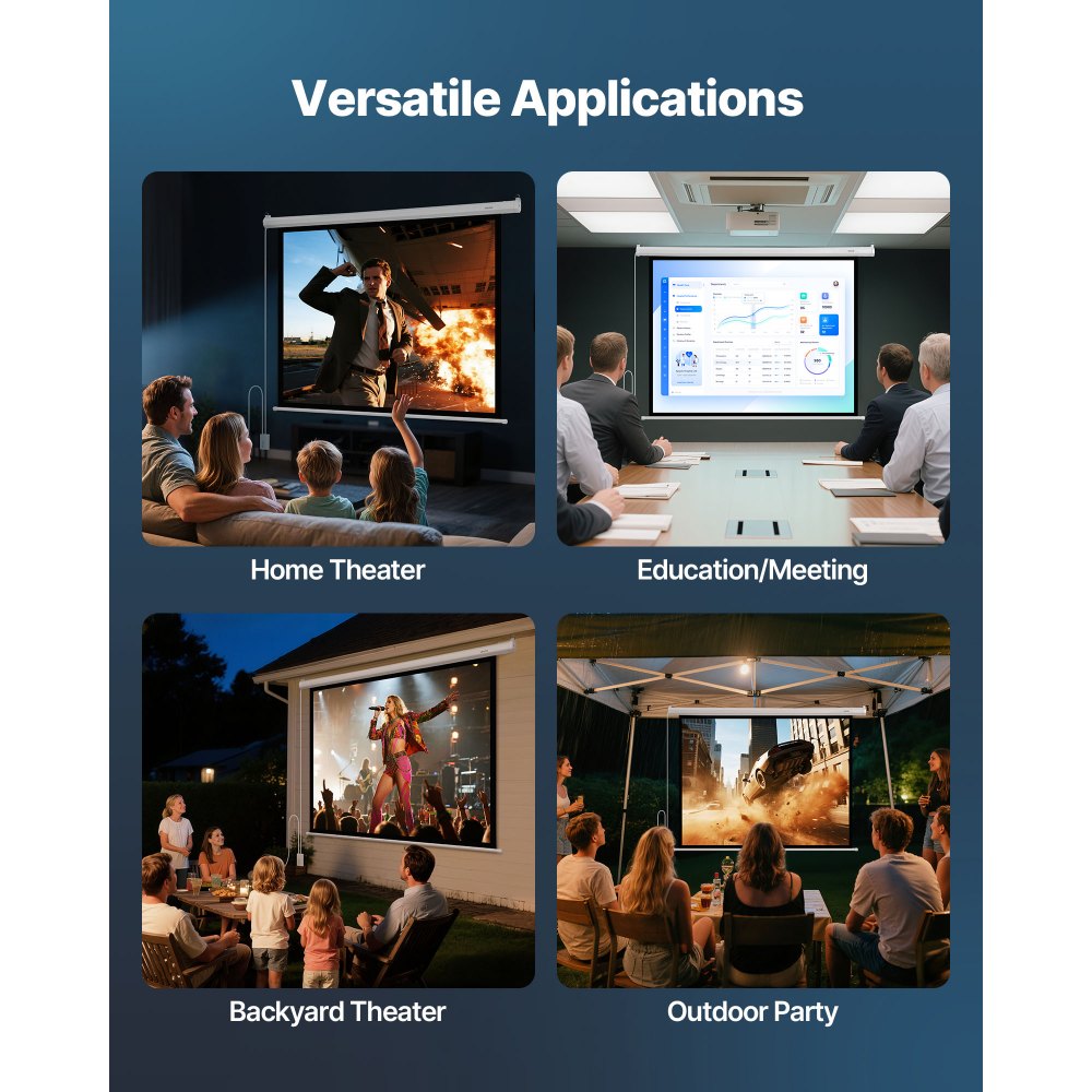 Οθόνη Προβολέα VEVOR με Μηχανοκίνητο Κινητό, Ηλεκτρική Οθόνη Προβολής 1829 mm 4:3 1080 HD, Επιτοίχιος Προβολέας με Τηλεχειριστήριο, Αυτόματη Οθόνη Ταινίας για Οικογενειακό Γραφείο, Κινηματογράφο Οθόνη Προβολέα VEVOR με Μηχανοκίνητο Κινητό, Ηλεκτρική Οθόνη Προβολής 1829 mm 4:3 1080 HD, Επιτοίχιος Προβολέας με Τηλεχειριστήριο, Αυτόματη Οθόνη Ταινίας για Οικογενειακό Γραφείο, Κινηματογράφο