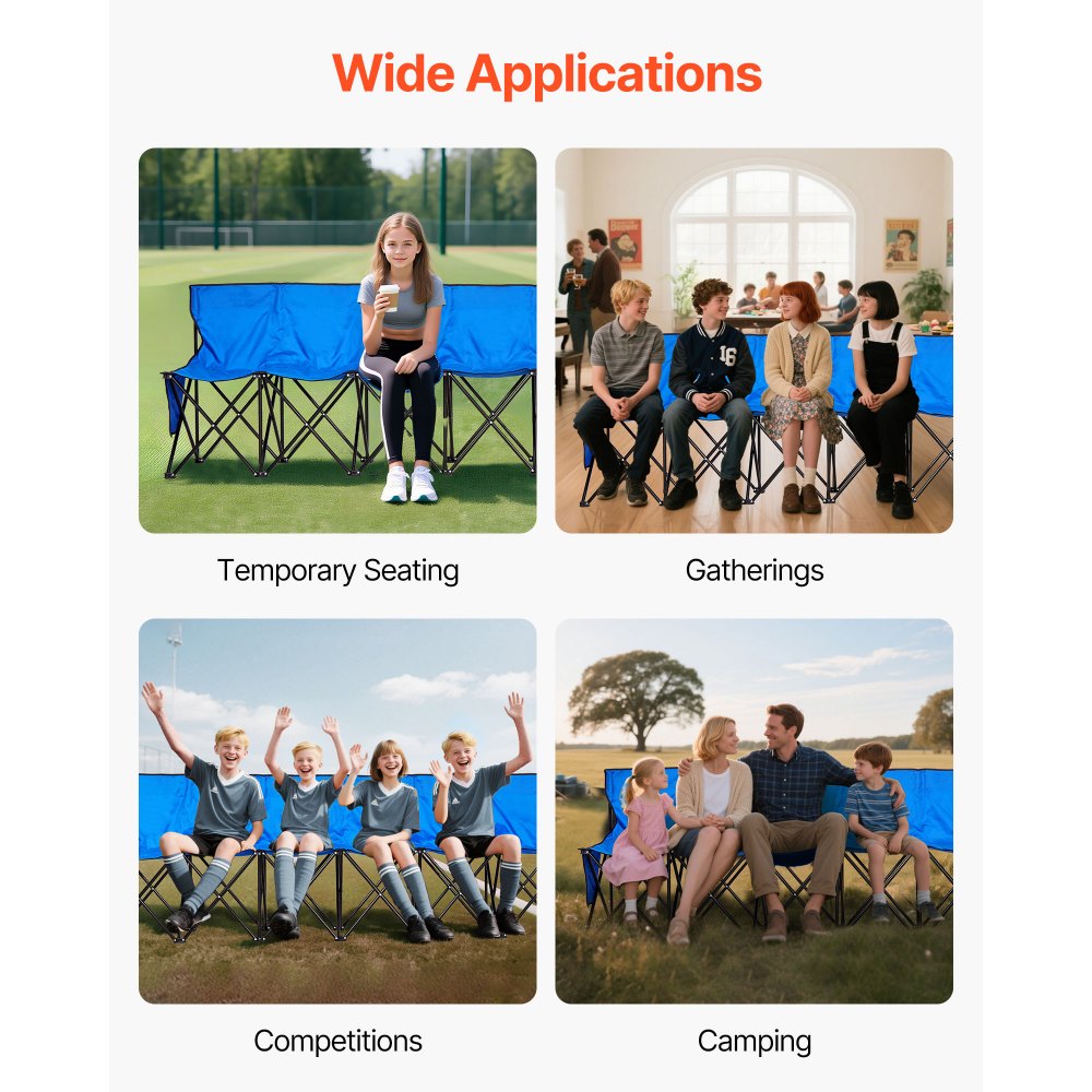 Φορητός Πτυσσόμενος Πάγκος VEVOR, Πτυσσόμενος Πάγκος Ποδοσφαίρου 8 Θέσεων με Πλαϊνές Τσέπες και Τσάντα Μεταφοράς, Ελαφρύ Πλαϊνό Καθιστικό με Πλάτη για Ποδόσφαιρο, Μπέιζμπολ, Κάμπινγκ, Υπαίθριες Εκδηλώσεις, Μπλε Φορητός Πτυσσόμενος Πάγκος VEVOR, Πτυσσόμενος Πάγκος Ποδοσφαίρου 8 Θέσεων με Πλαϊνές Τσέπες και Τσάντα Μεταφοράς, Ελαφρύ Πλαϊνό Καθιστικό με Πλάτη για Ποδόσφαιρο, Μπέιζμπολ, Κάμπινγκ, Υπαίθριες Εκδηλώσεις, Μπλε