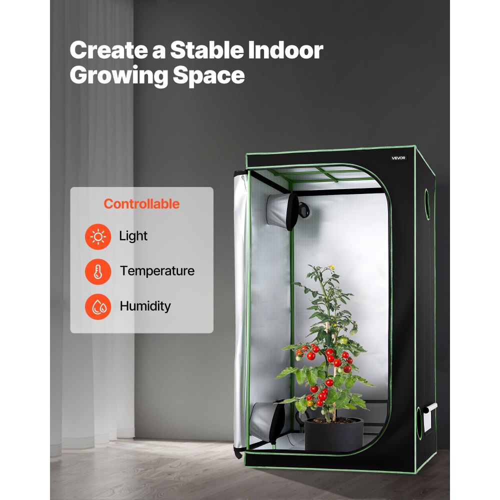Σκηνή Εσωτερικής Καλλιέργειας VEVOR, 100 x 100 x 200 cm, 600D Υψηλής Ανακλαστικότητας Mylar, Σκηνή Εσωτερικών Φυτών με Παράθυρο Παρατήρησης, Δίσκο Δαπέδου & Φερμουάρ, Βαρέως Τύπου Σκηνές Καλλιέργειας για Φρούτα και Άνθη Λαχανικών Σκηνή Εσωτερικής Καλλιέργειας VEVOR, 100 x 100 x 200 cm, 600D Υψηλής Ανακλαστικότητας Mylar, Σκηνή Εσωτερικών Φυτών με Παράθυρο Παρατήρησης, Δίσκο Δαπέδου & Φερμουάρ, Βαρέως Τύπου Σκηνές Καλλιέργειας για Φρούτα και Άνθη Λαχανικών