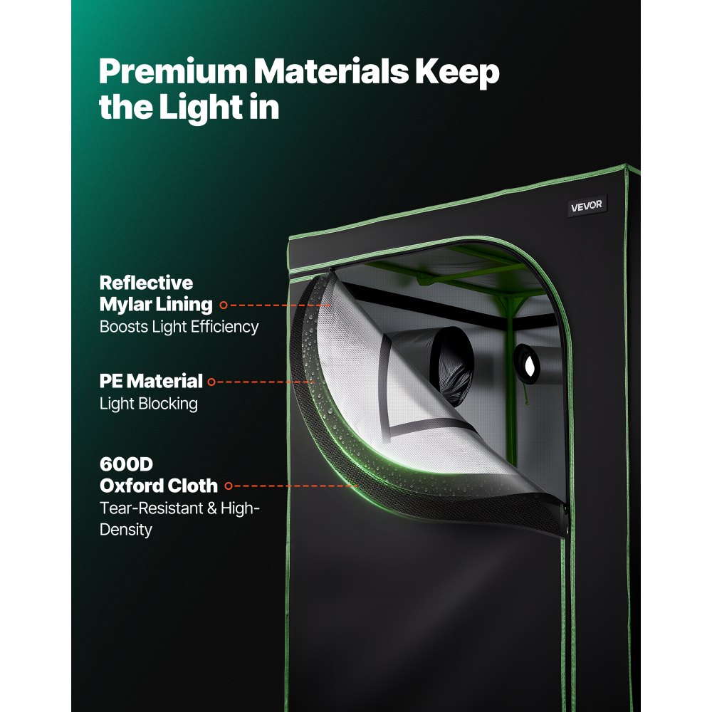 Σκηνή Εσωτερικής Καλλιέργειας VEVOR, 100 x 100 x 200 cm, 600D Υψηλής Ανακλαστικότητας Mylar, Σκηνή Εσωτερικών Φυτών με Παράθυρο Παρατήρησης, Δίσκο Δαπέδου & Φερμουάρ, Βαρέως Τύπου Σκηνές Καλλιέργειας για Φρούτα και Άνθη Λαχανικών Σκηνή Εσωτερικής Καλλιέργειας VEVOR, 100 x 100 x 200 cm, 600D Υψηλής Ανακλαστικότητας Mylar, Σκηνή Εσωτερικών Φυτών με Παράθυρο Παρατήρησης, Δίσκο Δαπέδου & Φερμουάρ, Βαρέως Τύπου Σκηνές Καλλιέργειας για Φρούτα και Άνθη Λαχανικών
