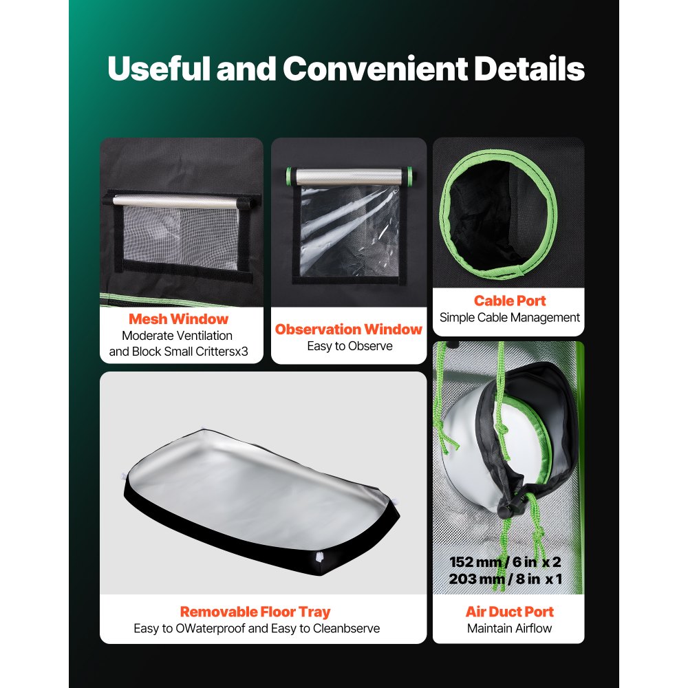 Σκηνή Εσωτερικής Καλλιέργειας VEVOR, 120 x 60 x 180 cm, 600D Υψηλής Ανακλαστικότητας Mylar, Σκηνή Εσωτερικών Φυτών με Παράθυρο Παρατήρησης, Δίσκο Δαπέδου & Φερμουάρ, Βαρέως Τύπου Σκηνές Καλλιέργειας για Φρούτα και Άνθη Λαχανικών Σκηνή Εσωτερικής Καλλιέργειας VEVOR, 120 x 60 x 180 cm, 600D Υψηλής Ανακλαστικότητας Mylar, Σκηνή Εσωτερικών Φυτών με Παράθυρο Παρατήρησης, Δίσκο Δαπέδου & Φερμουάρ, Βαρέως Τύπου Σκηνές Καλλιέργειας για Φρούτα και Άνθη Λαχανικών