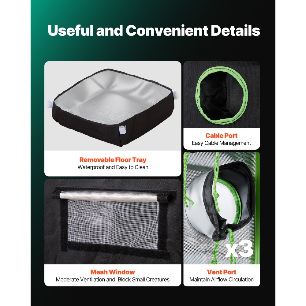 Σκηνή Εσωτερικής Καλλιέργειας VEVOR, 40 x 40 x 160 cm, 600D Υψηλής Ανακλαστικότητας Mylar, Σκηνή Εσωτερικών Φυτών με Παράθυρο Παρατήρησης, Δίσκο Δαπέδου & Φερμουάρ, Βαρέως Τύπου Σκηνές Καλλιέργειας για Φρούτα και Άνθη Λαχανικών Σκηνή Εσωτερικής Καλλιέργειας VEVOR, 40 x 40 x 160 cm, 600D Υψηλής Ανακλαστικότητας Mylar, Σκηνή Εσωτερικών Φυτών με Παράθυρο Παρατήρησης, Δίσκο Δαπέδου & Φερμουάρ, Βαρέως Τύπου Σκηνές Καλλιέργειας για Φρούτα και Άνθη Λαχανικών