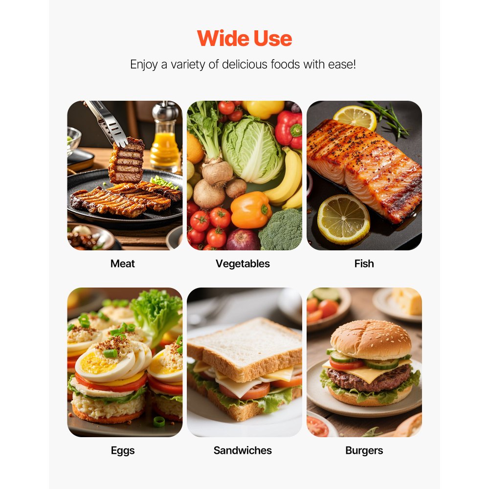 VEVOR Επαγγελματική Ψησταριά Panini, Ηλεκτρική Μηχανή Panini για Σάντουιτς 2200W, Πρέσα Σάντουιτς από Ανοξείδωτο Ατσάλι με Λαβή και Έλεγχο Θερμοκρασίας, Πλάκα από Σμάλτο 34x23 cm με Πλήρεις Αυλακώσεις, για Χάμπουργκερ, Μοσχάρι και Μπέικον VEVOR Επαγγελματική Ψησταριά Panini, Ηλεκτρική Μηχανή Panini για Σάντουιτς 2200W, Πρέσα Σάντουιτς από Ανοξείδωτο Ατσάλι με Λαβή και Έλεγχο Θερμοκρασίας, Πλάκα από Σμάλτο 34x23 cm με Πλήρεις Αυλακώσεις, για Χάμπουργκερ, Μοσχάρι και Μπέικον