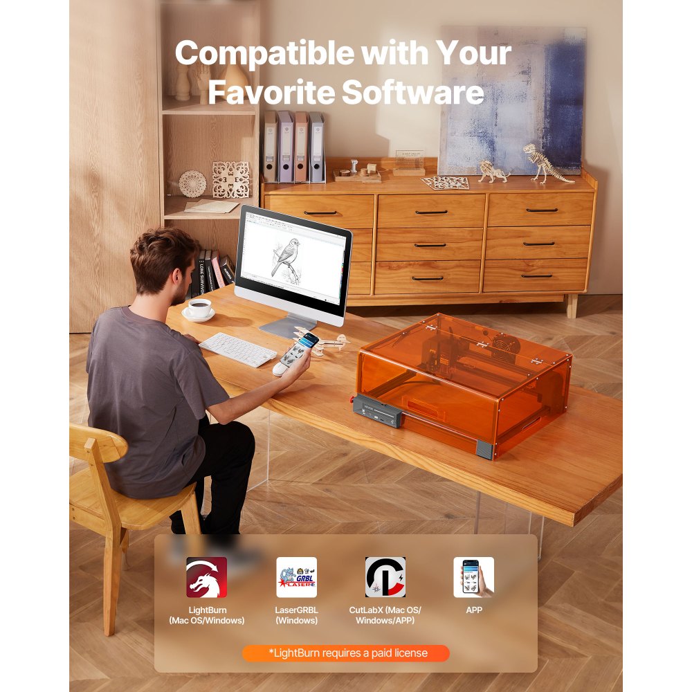 Χαρακτική μηχανή λέιζερ VEVOR, 10W, Μηχανή χάραξης και κοπής με περίβλημα, Μηχανή χάραξης λέιζερ κοπής, Περιοχή εργασίας 300 x 300 mm, 7000 mm/min, για ξύλο, δέρμα, γυαλί, ορισμένα μέταλλα, Κλάση 1 Χαρακτική μηχανή λέιζερ VEVOR, 10W, Μηχανή χάραξης και κοπής με περίβλημα, Μηχανή χάραξης λέιζερ κοπής, Περιοχή εργασίας 300 x 300 mm, 7000 mm/min, για ξύλο, δέρμα, γυαλί, ορισμένα μέταλλα, Κλάση 1