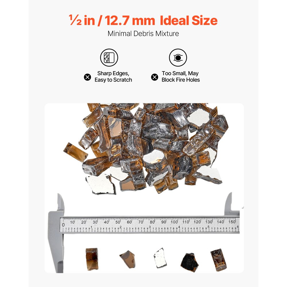 Πυρίμαχο γυαλί VEVOR, 20 λίβρες / 9,0 κιλά ανθεκτικά σε υψηλές θερμοκρασίες τζάκια, ανακλαστικό και άκαπνο γυάλινο πέτρωμα για τζάκι 1/2 ίντσας / 12,7 mm, πέτρα υψηλής στιλπνότητας για τραπέζι τζακιού, χαλκός Πυρίμαχο γυαλί VEVOR, 20 λίβρες / 9,0 κιλά ανθεκτικά σε υψηλές θερμοκρασίες τζάκια, ανακλαστικό και άκαπνο γυάλινο πέτρωμα για τζάκι 1/2 ίντσας / 12,7 mm, πέτρα υψηλής στιλπνότητας για τραπέζι τζακιού, χαλκός