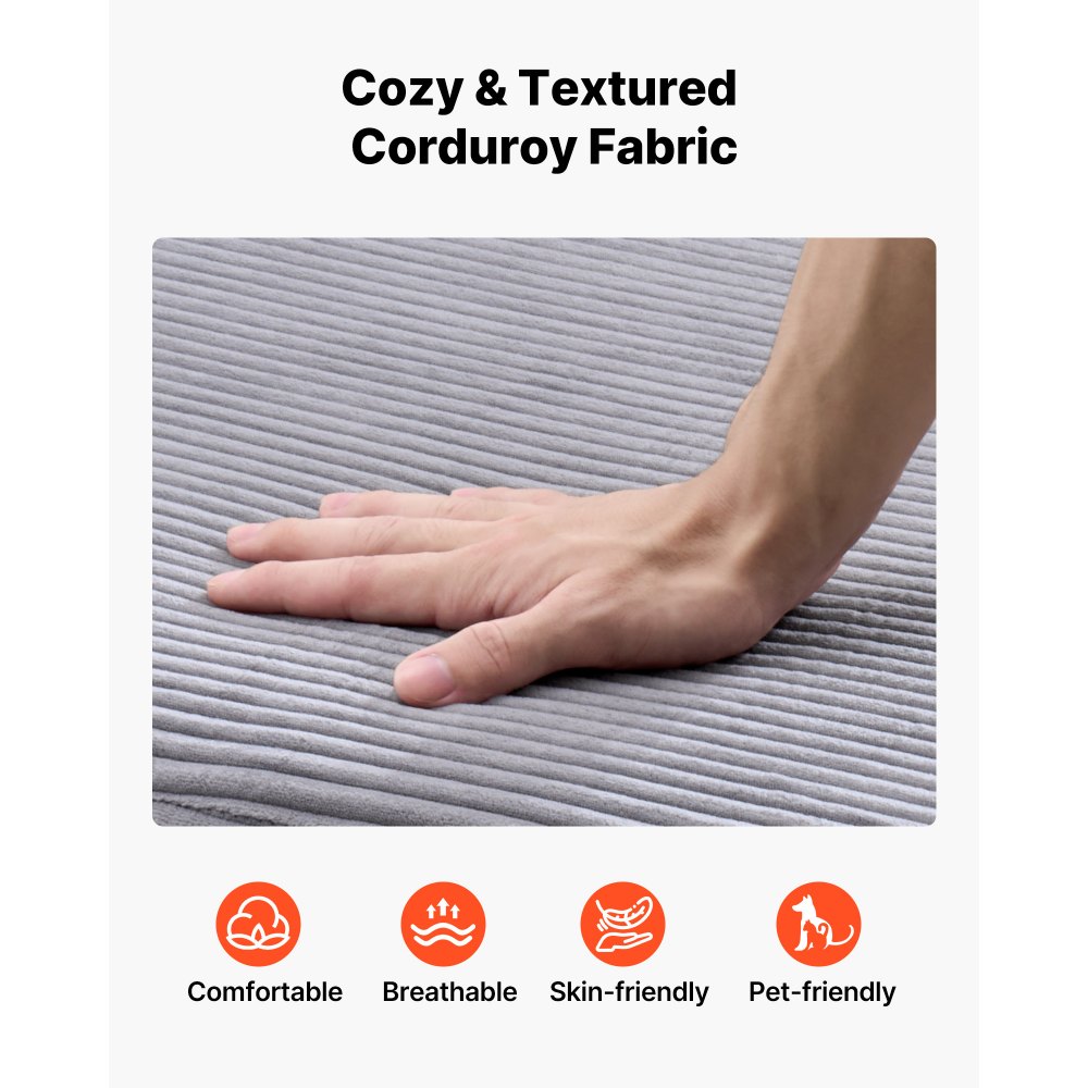 Πολυθρόνα VEVOR, 1115 mm Αρθρωτή πολυθρόνα εσωτερικού χώρου χωρίς κόκαλα, μεγάλη πολυθρόνα ανάγνωσης από κοτλέ με μαξιλάρια και μπράτσα, βαθύς καναπές-κρεβάτι για σαλόνι, υπνοδωμάτιο, γκρι Πολυθρόνα VEVOR, 1115 mm Αρθρωτή πολυθρόνα εσωτερικού χώρου χωρίς κόκαλα, μεγάλη πολυθρόνα ανάγνωσης από κοτλέ με μαξιλάρια και μπράτσα, βαθύς καναπές-κρεβάτι για σαλόνι, υπνοδωμάτιο, γκρι