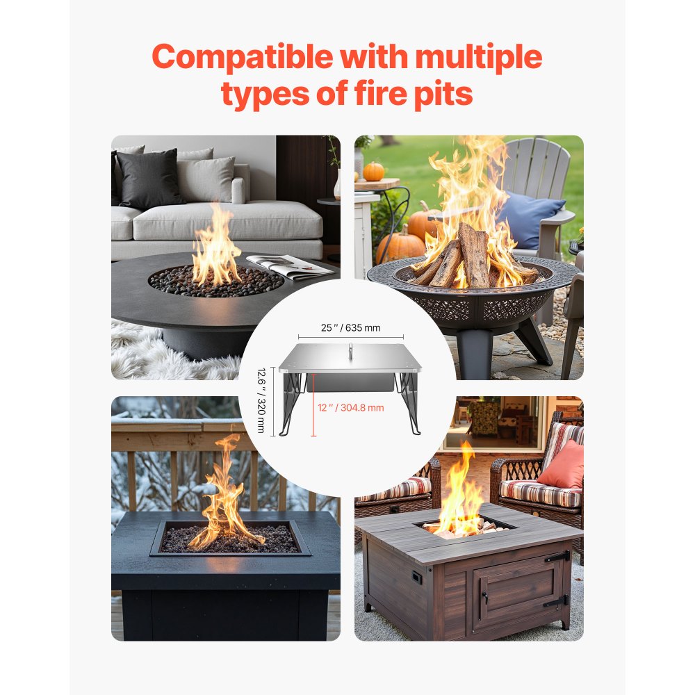 Εκτροπέας θερμότητας για τζάκι VEVOR, τετράγωνο κάλυμμα εξωτερικού καυστήρα 645x645x370 mm, φωτιά από ανοξείδωτο ατσάλι για κάμπινγκ, καύση ξύλων, σπρώχνοντας τη θερμότητα προς τα κάτω και προς τα έξω με 4 πτυσσόμενα πόδια και λαβή μεταφοράς Εκτροπέας θερμότητας για τζάκι VEVOR, τετράγωνο κάλυμμα εξωτερικού καυστήρα 645x645x370 mm, φωτιά από ανοξείδωτο ατσάλι για κάμπινγκ, καύση ξύλων, σπρώχνοντας τη θερμότητα προς τα κάτω και προς τα έξω με 4 πτυσσόμενα πόδια και λαβή μεταφοράς